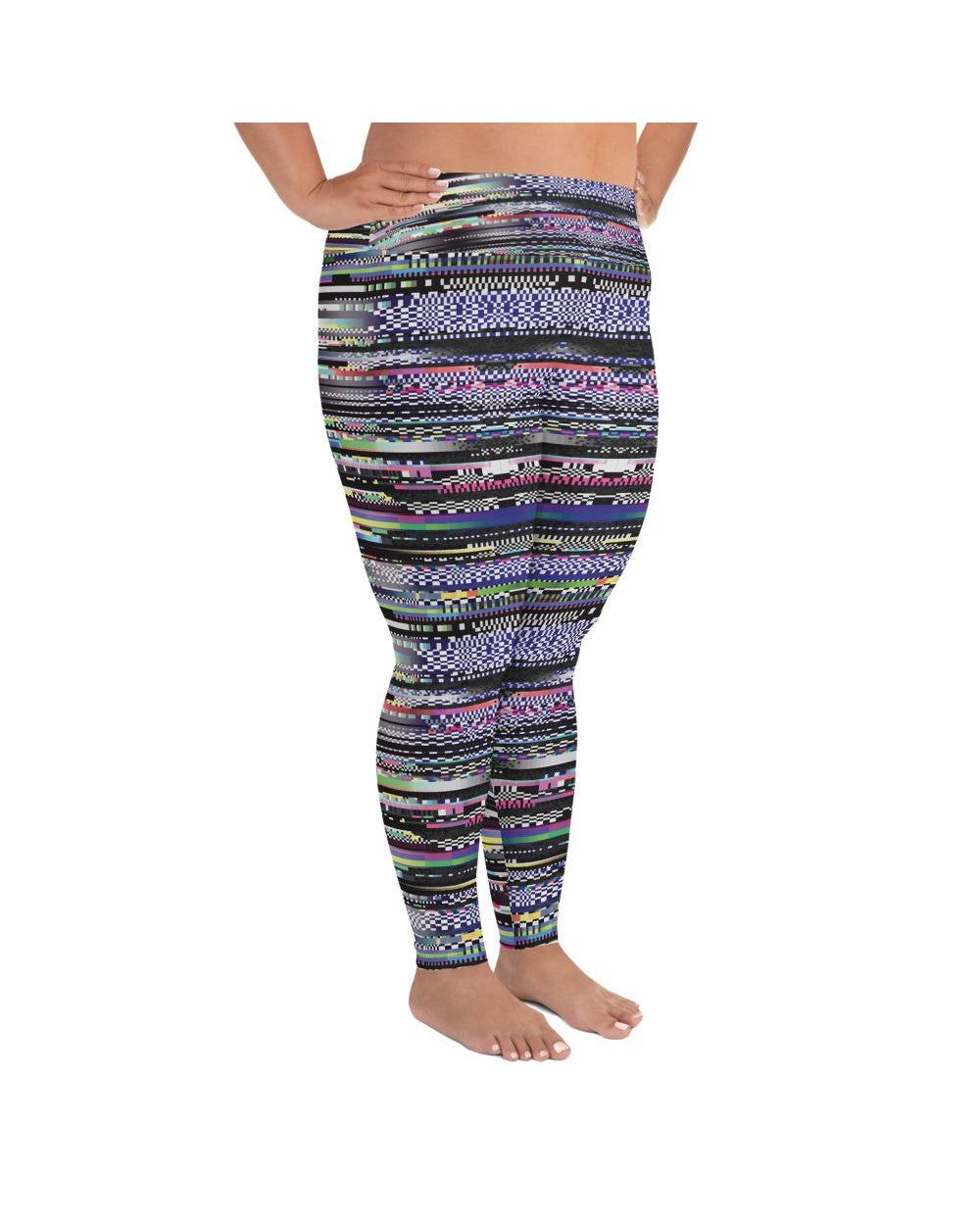 Glitch Plus Size Leggings | GearBunch