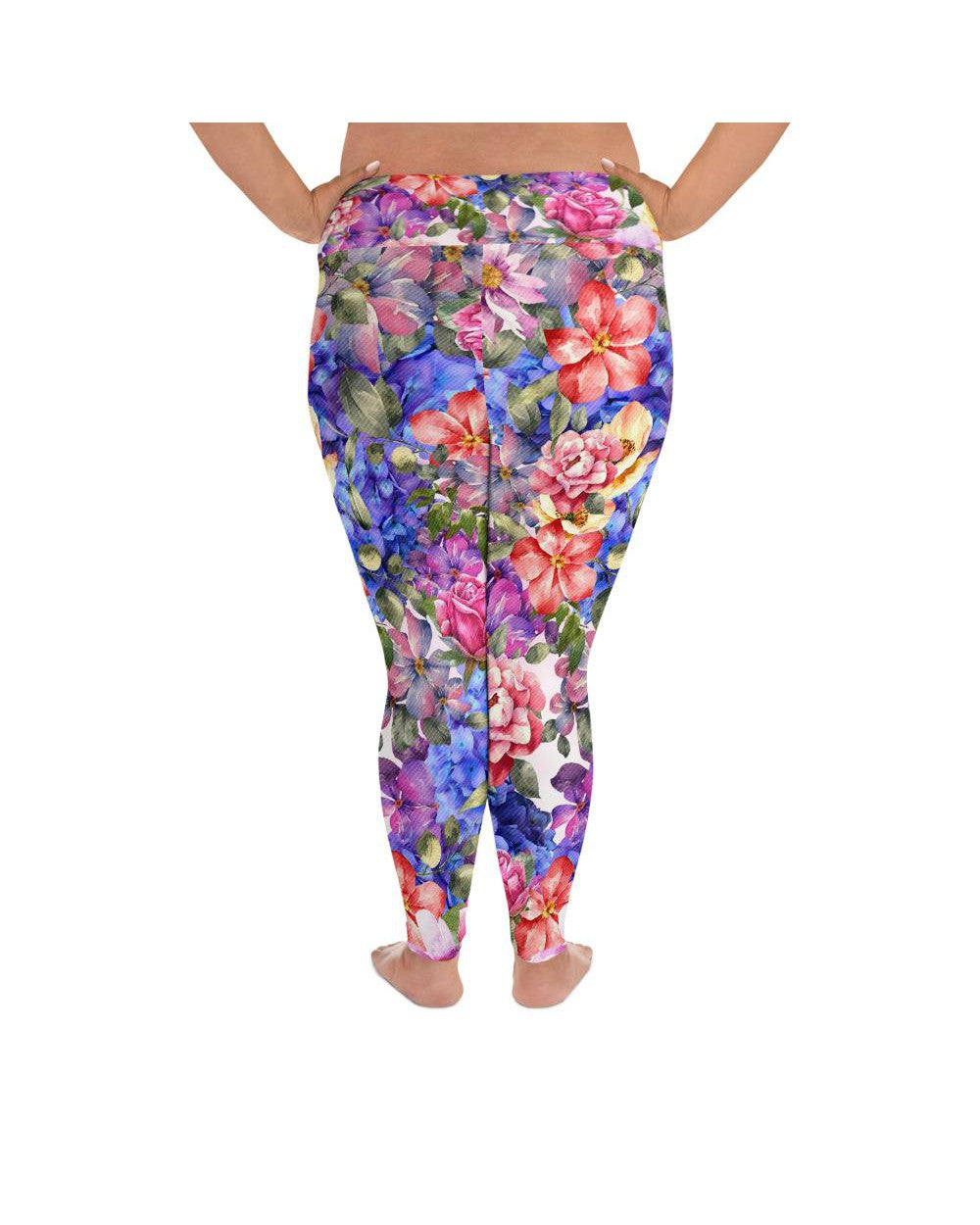 Colorful Floral Plus Size Leggings | GearBunch