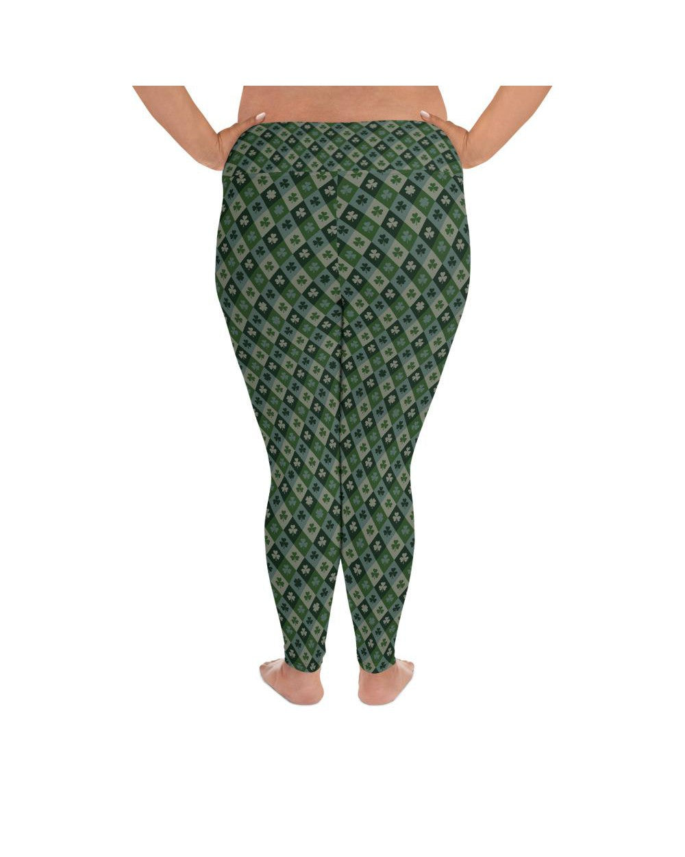 Shamrock Pattern Plus Size Leggings | GearBunch