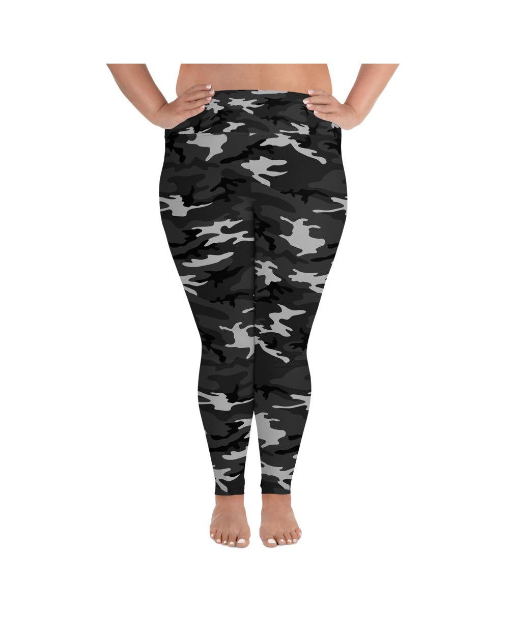 Dark Grey Camo Plus Size Leggings | GearBunch