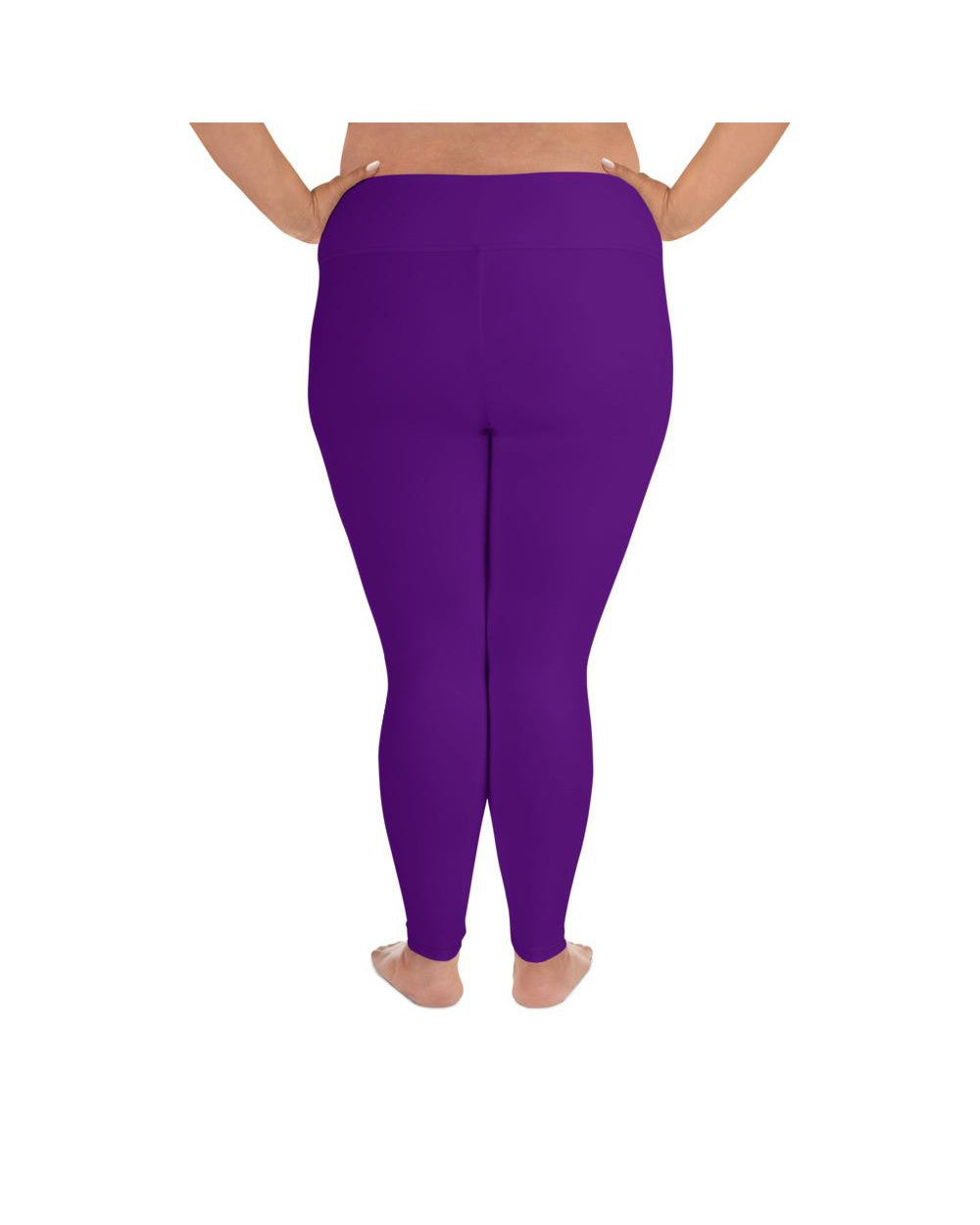 Solid Deep Purple Plus Size Leggings | GearBunch