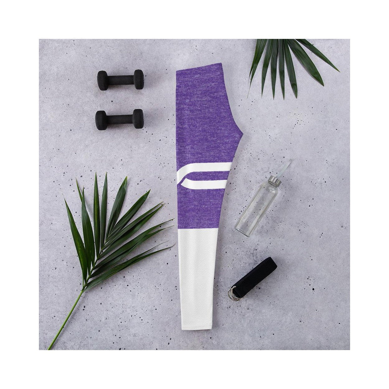 Purple and White Infinity Leggings - Gearbunch