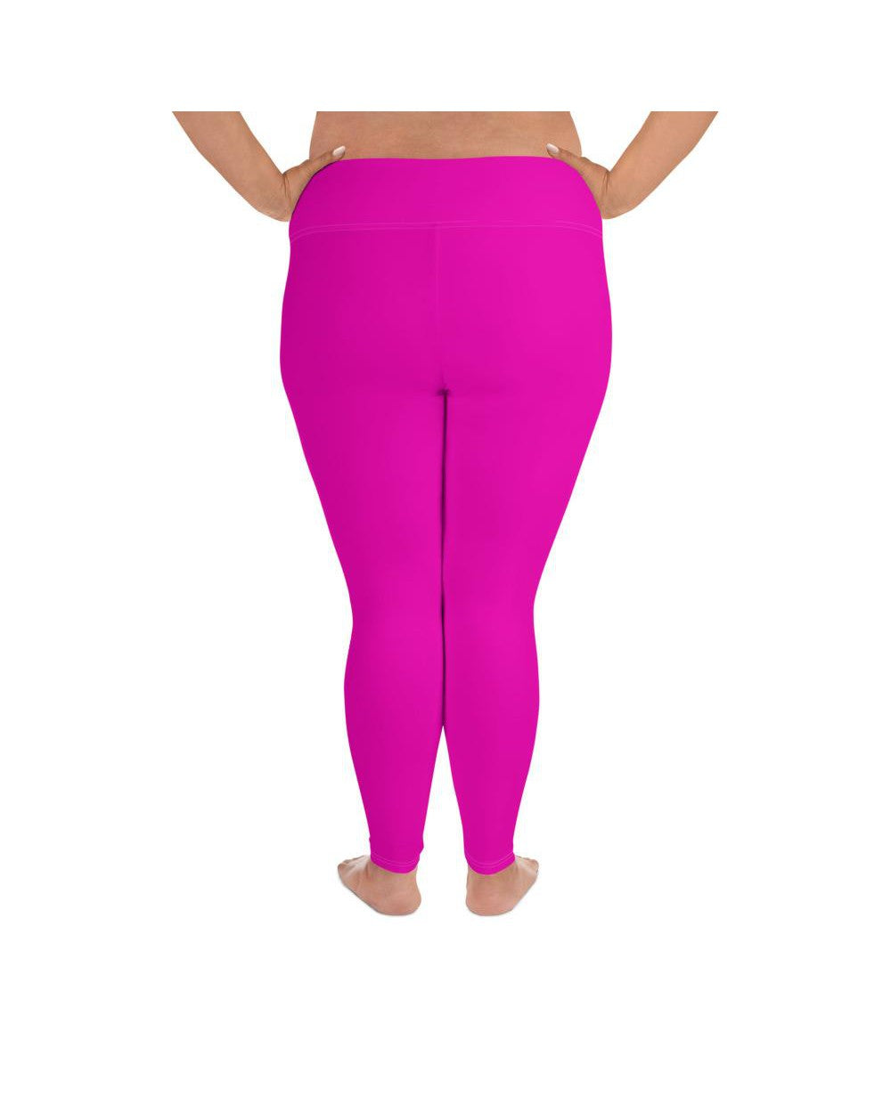 Solid Hot Pink Plus Size Leggings | GearBunch