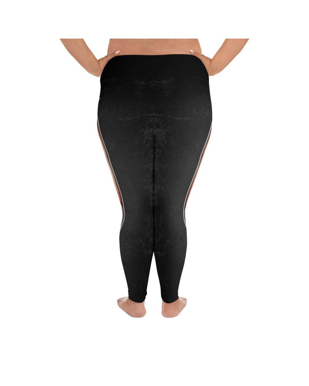 Realistic Muscles with Zipper Plus Size Leggings | GearBunch