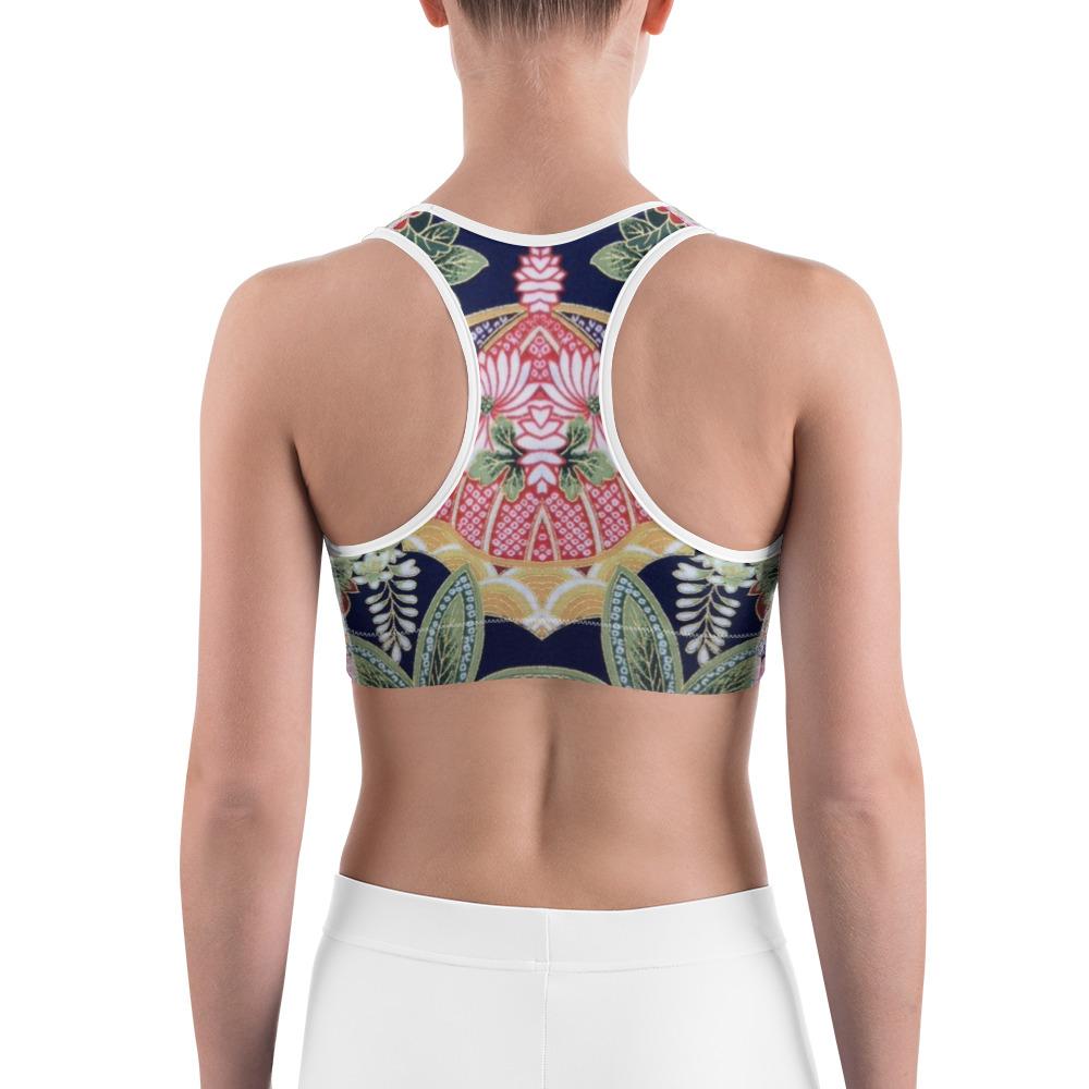 Oriental Floral Sports Bra | GearBunch
