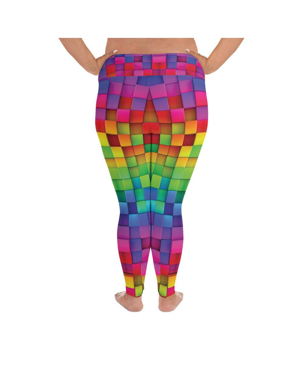 Rainbow Blocks Plus Size Leggings | GearBunch