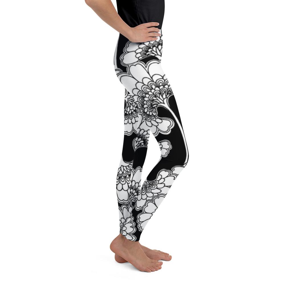 Japanese Floral Youth Leggings Gearbunch