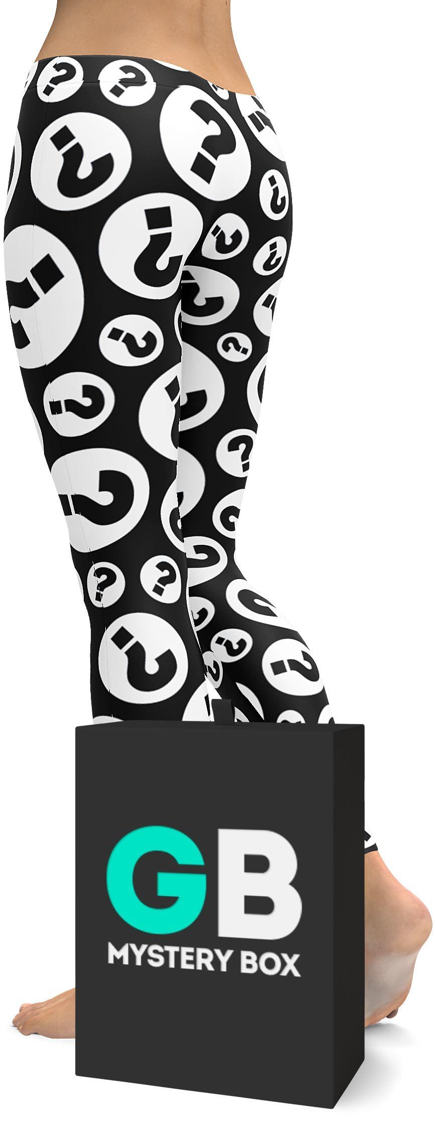Women's printed mystery leggings front view