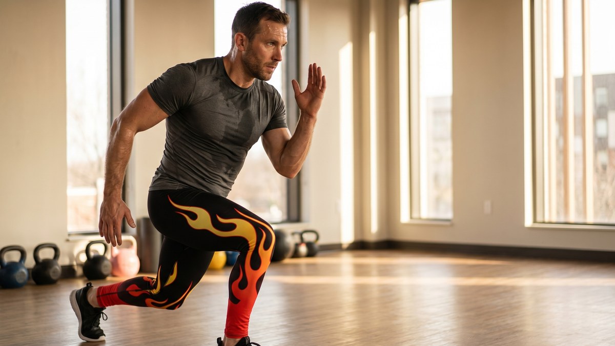 Lifestyle image of a model wearing Flame Meggings from GearBunch