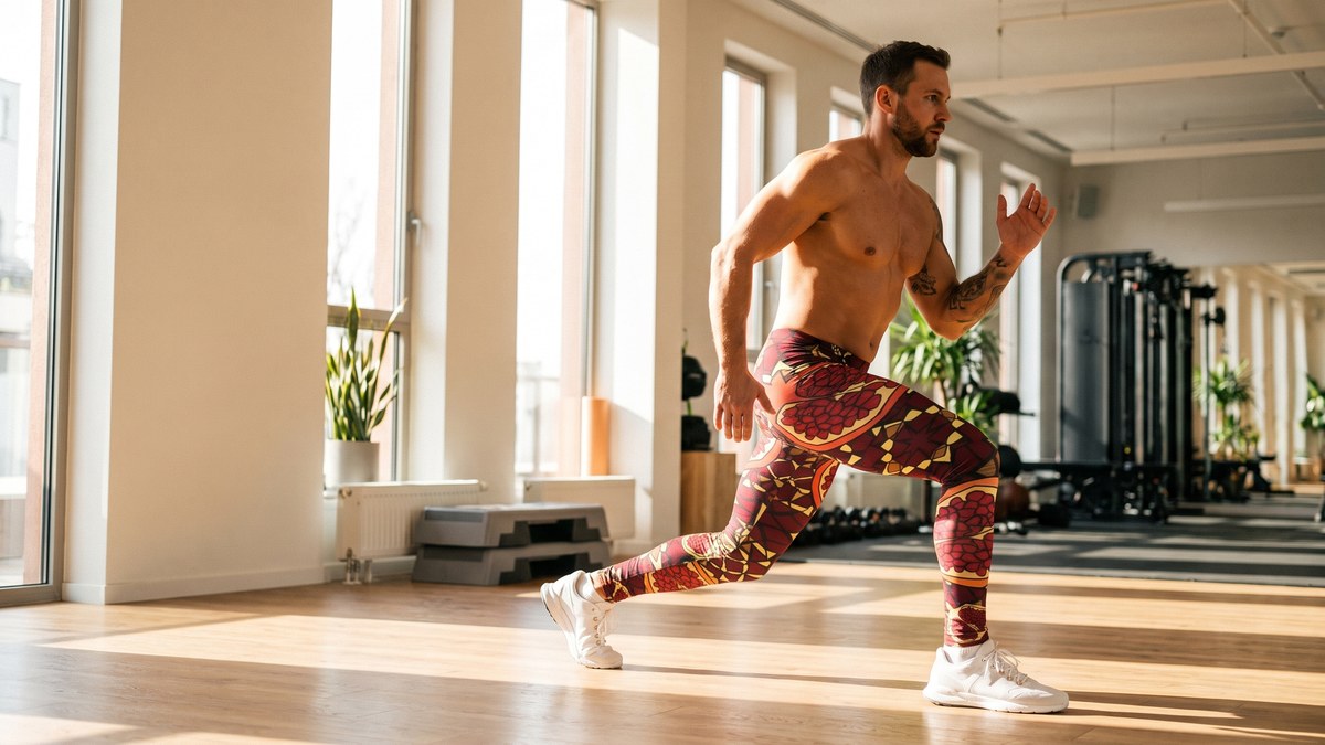 Lifestyle image of a model wearing Zellige Pomegranate Meggings from GearBunch