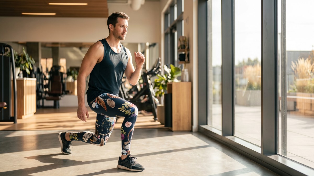 Lifestyle image of a model wearing Boho Dreamcatcher and Flowers Meggings from GearBunch