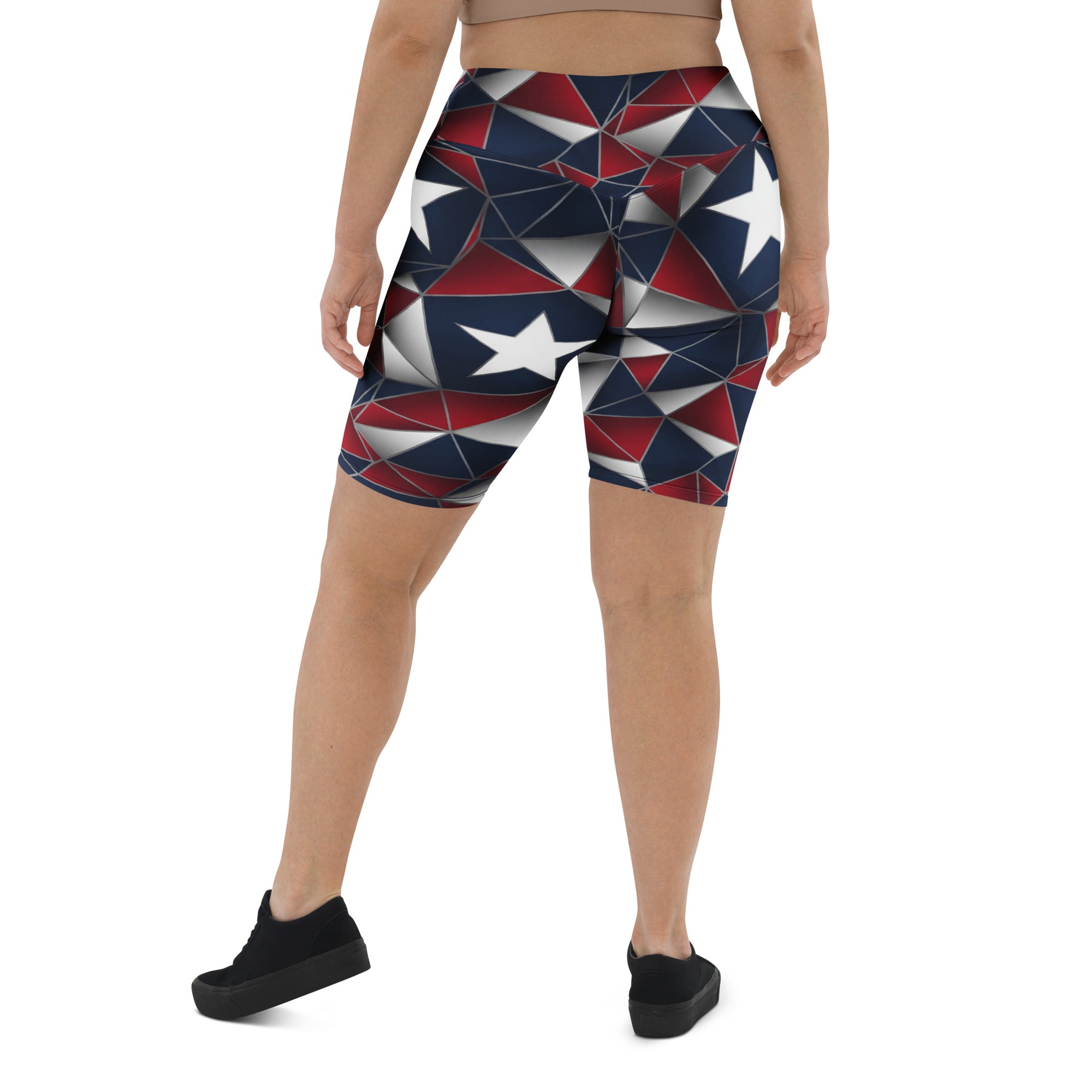 Geometric Flag Prism Bike Shorts | GearBunch