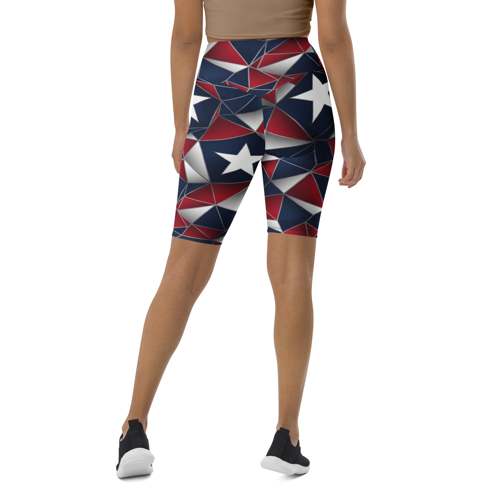 Geometric Flag Prism Bike Shorts | GearBunch
