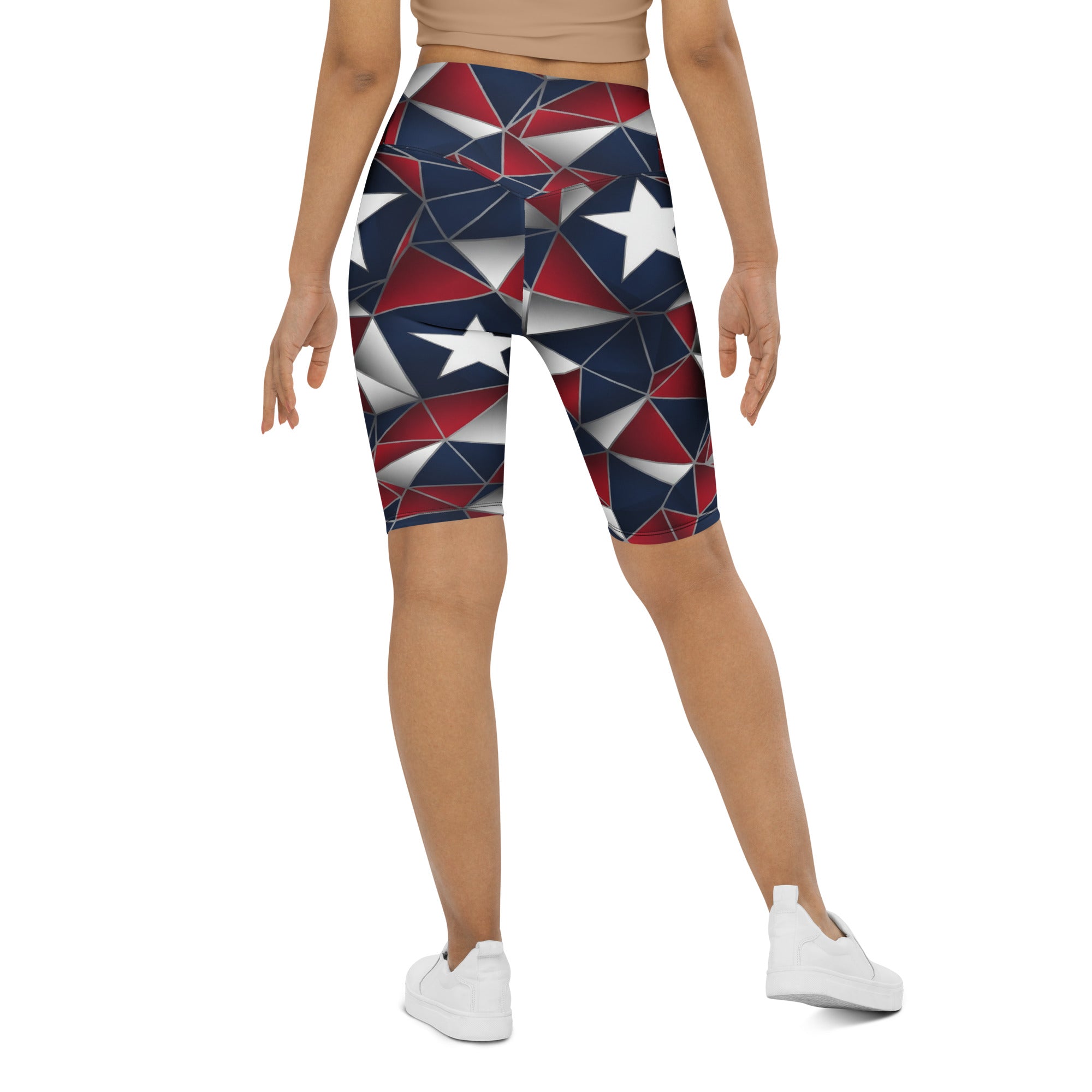 Geometric Flag Prism Bike Shorts | GearBunch