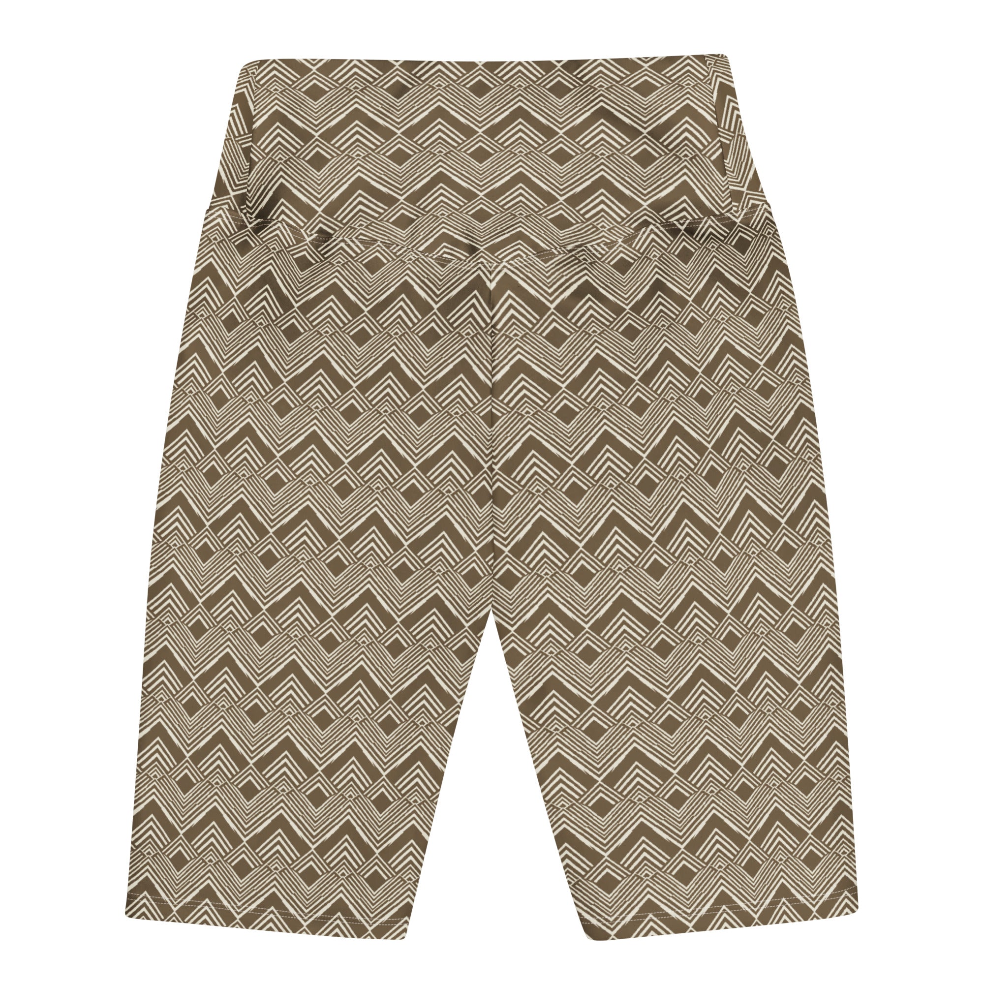 Brown Cream Stripes Bike Shorts | GearBunch