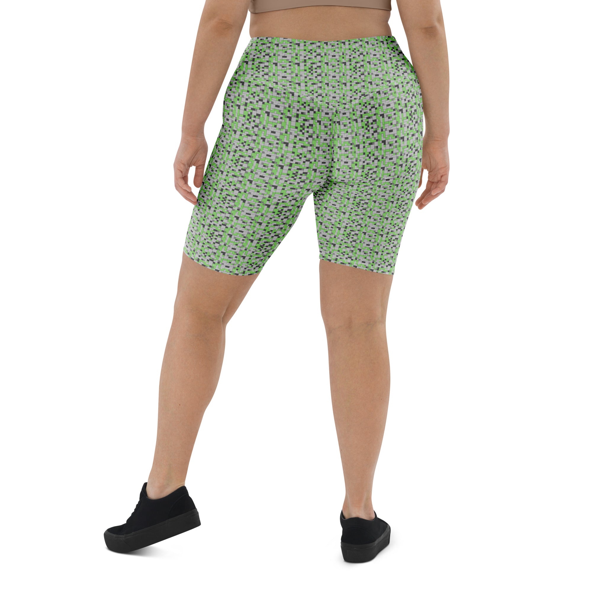 Small Blocks Geometric Bike Shorts | GearBunch