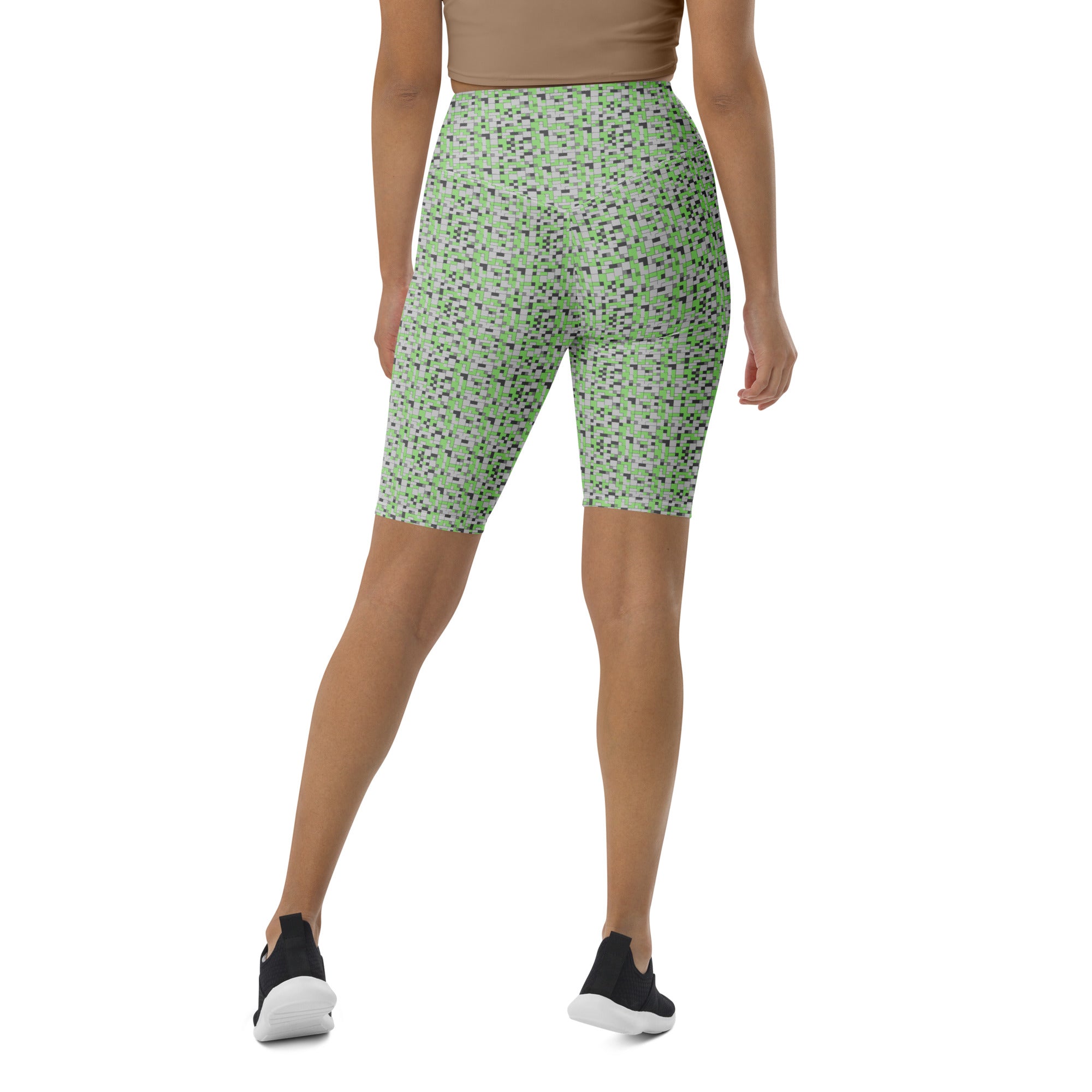Small Blocks Geometric Bike Shorts | GearBunch
