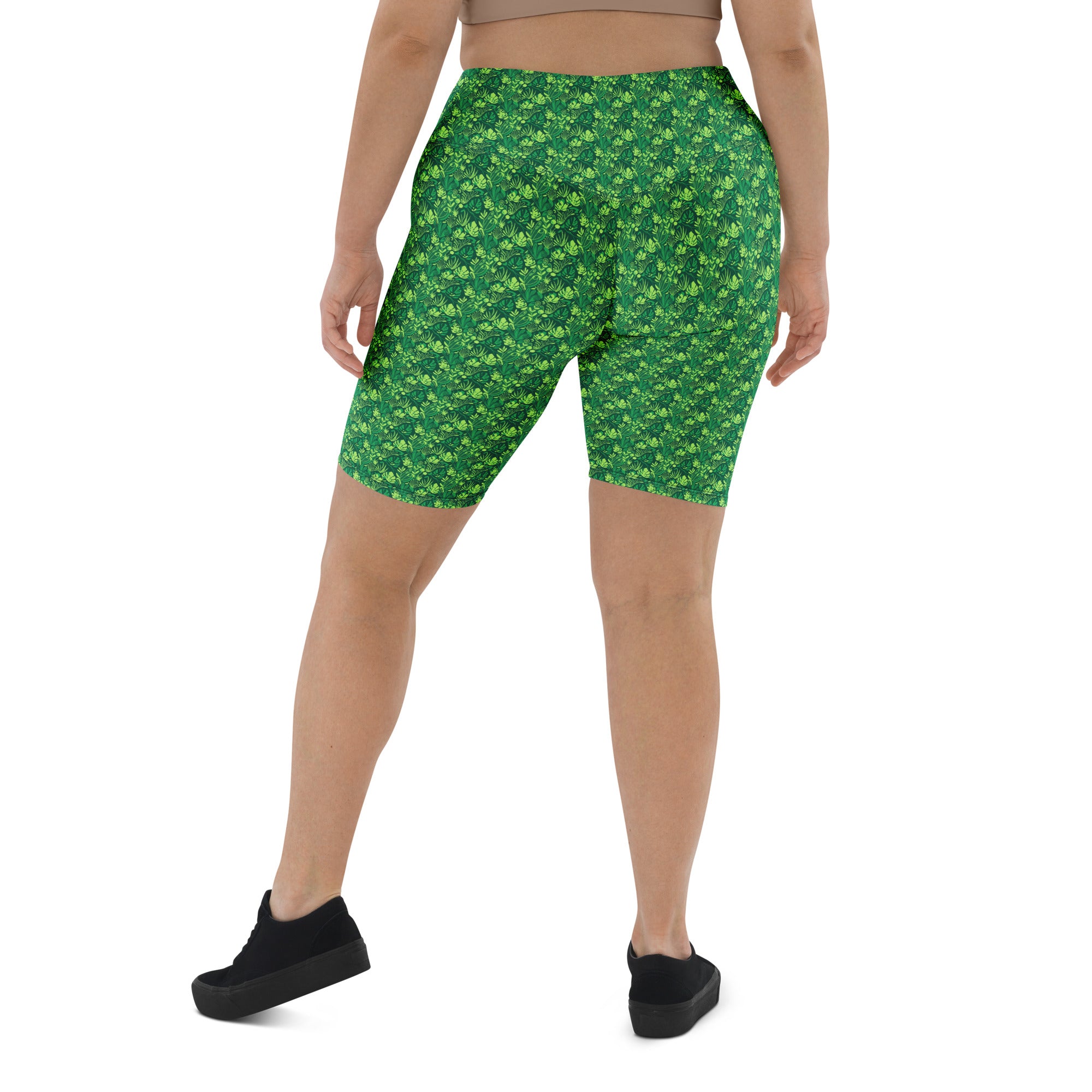 Minimalist Plant Illustration Bike Shorts | GearBunch