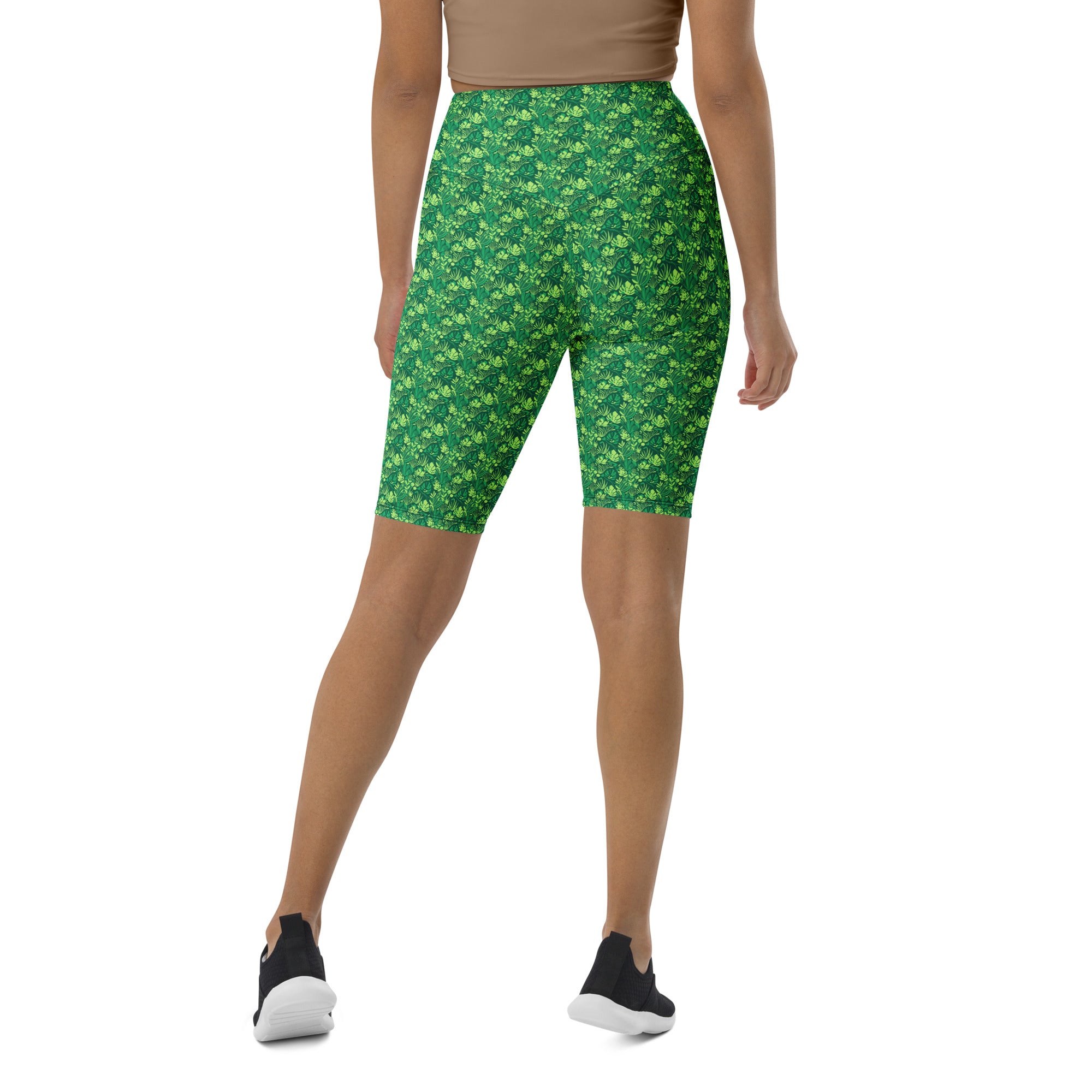 Minimalist Plant Illustration Bike Shorts | GearBunch