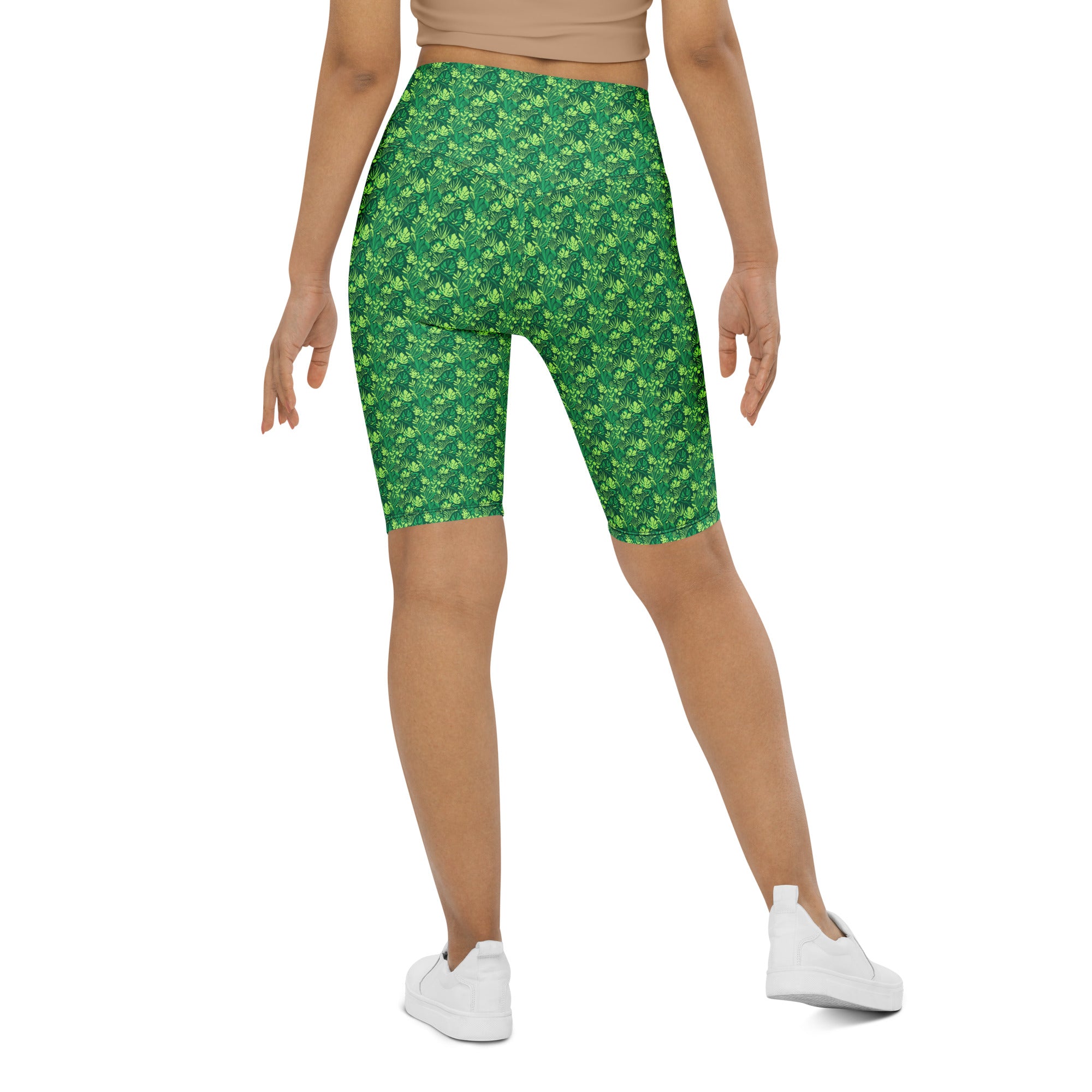 Minimalist Plant Illustration Bike Shorts | GearBunch