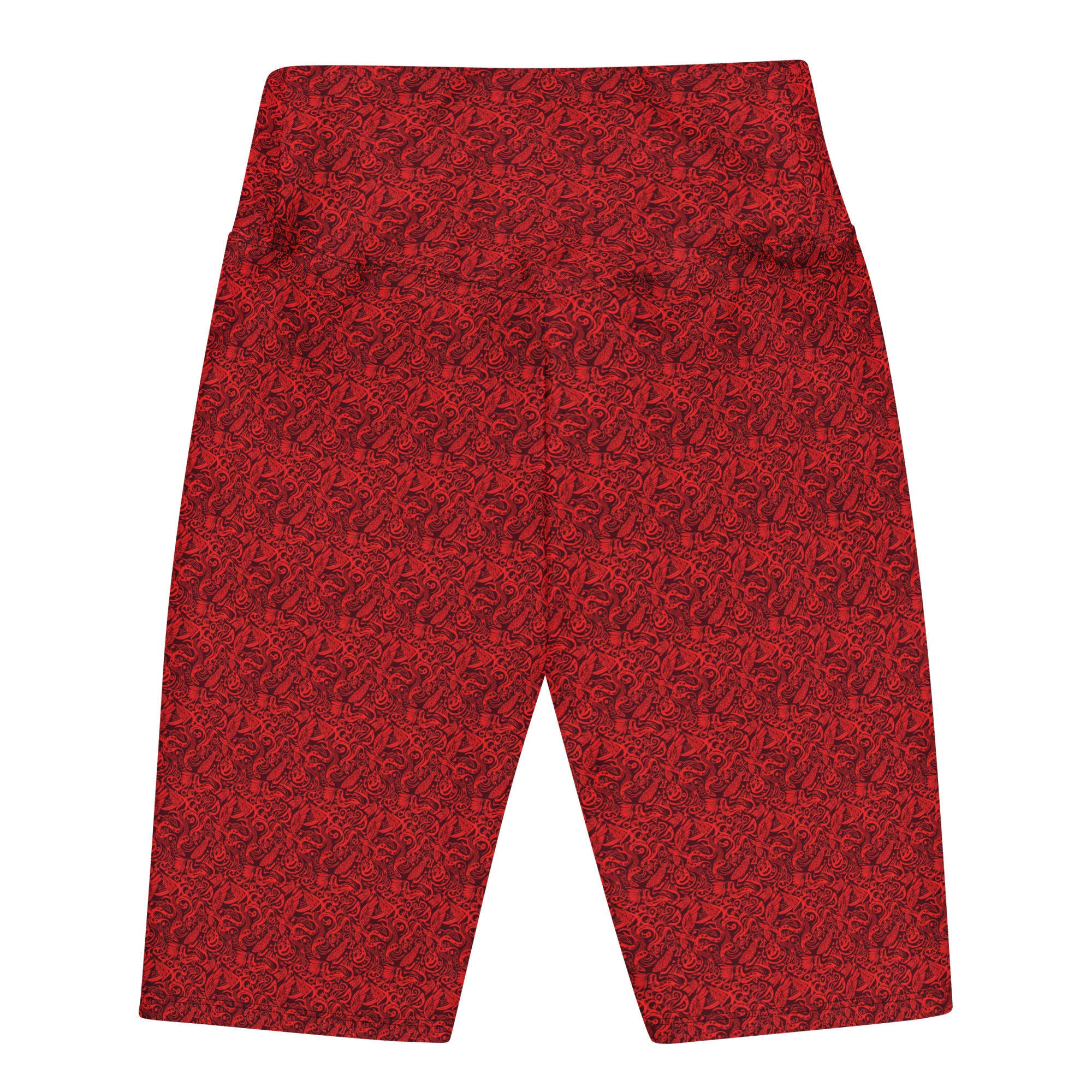 Red Snake Bird Divination Bike Shorts | GearBunch