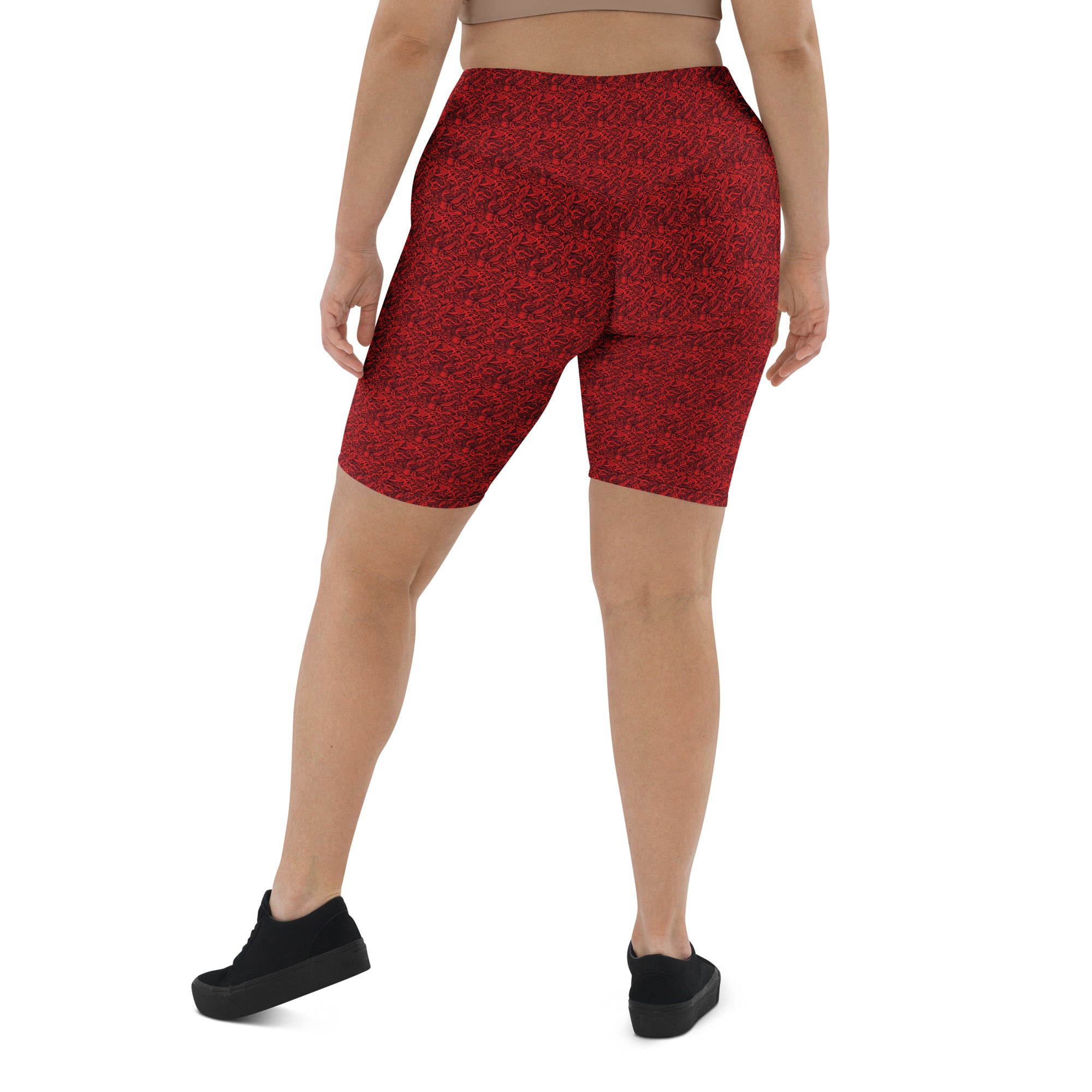 Red Snake Bird Divination Bike Shorts | GearBunch