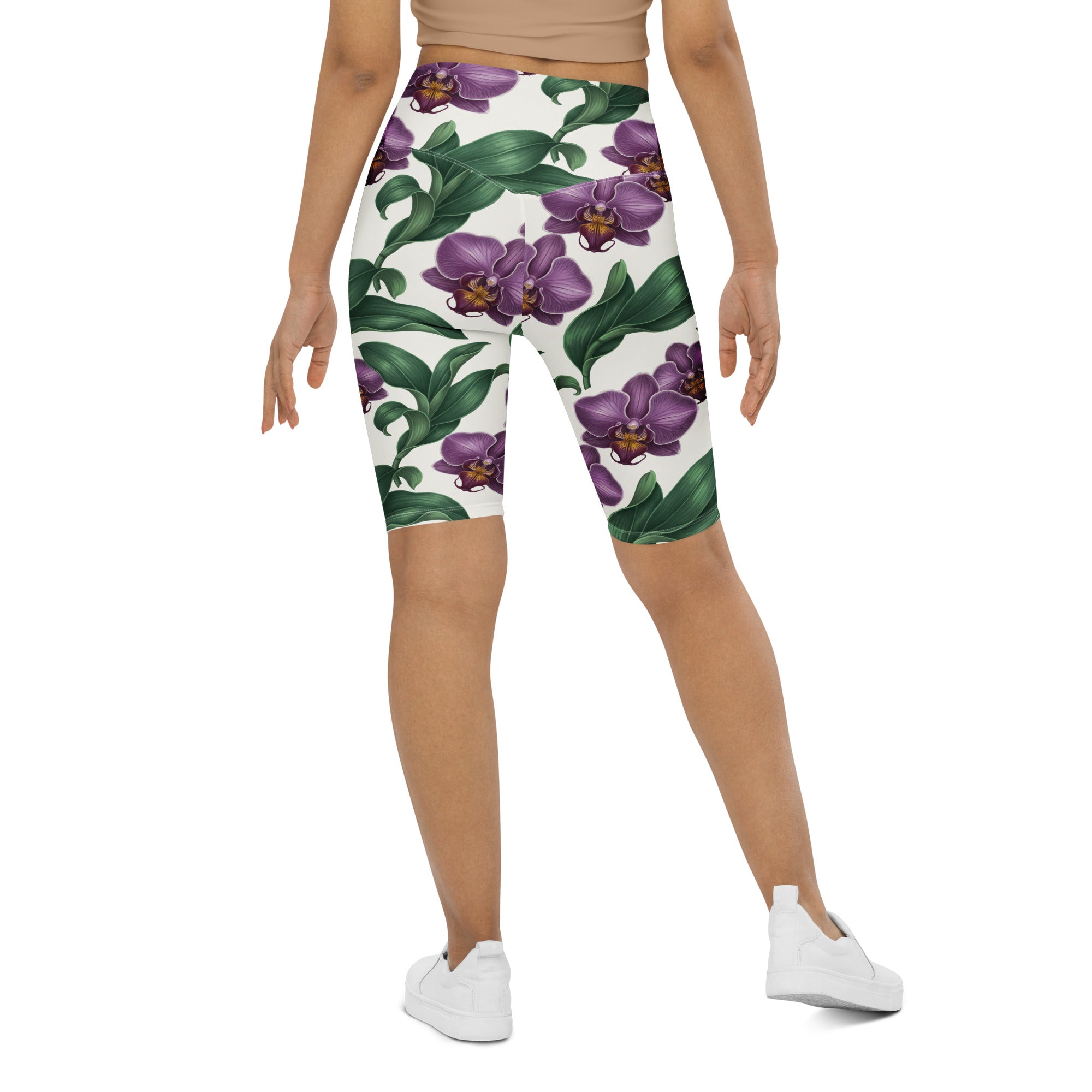 Vintage Orchid Botanical Bike Shorts | GearBunch