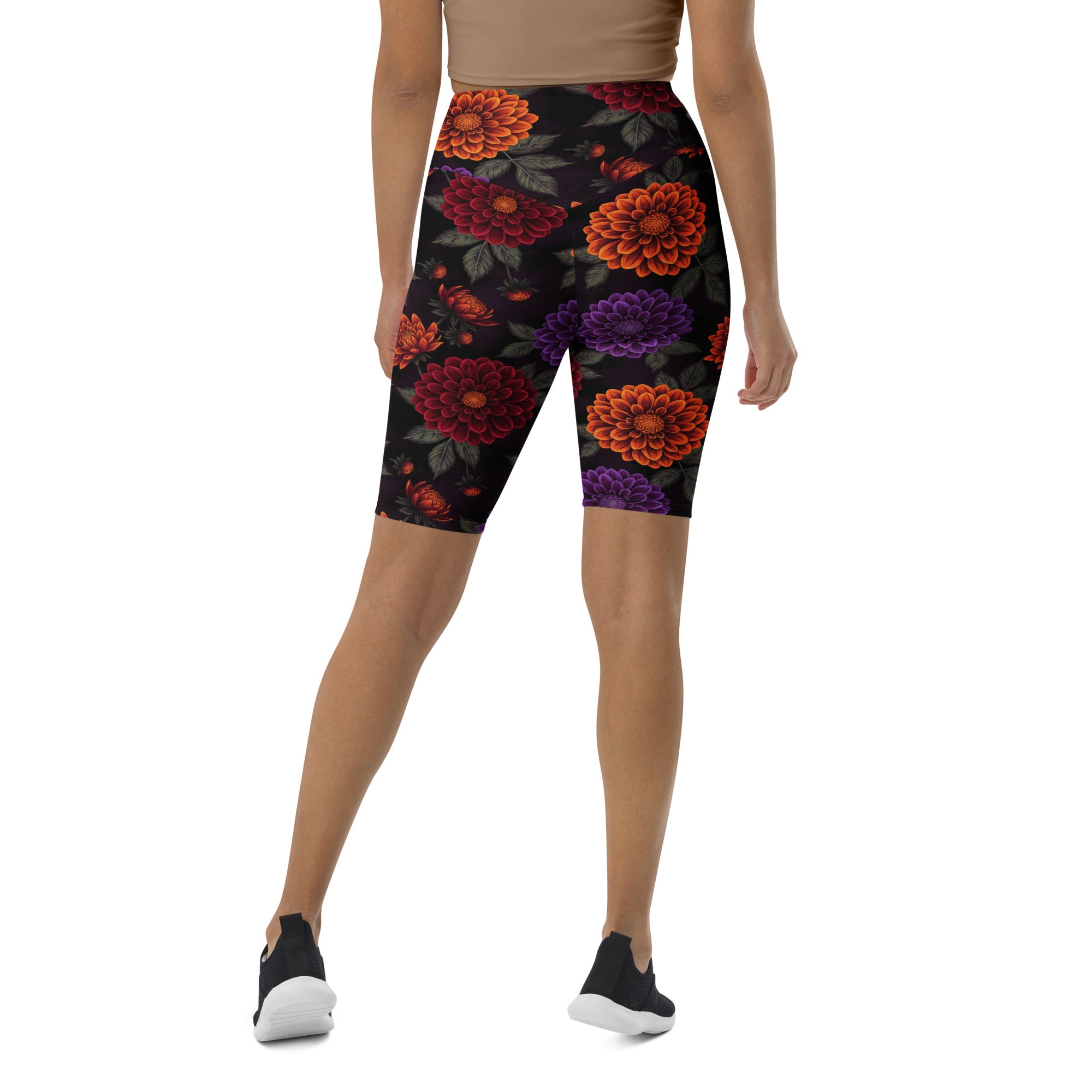 Opulent Dahlia Garden Bike Shorts | GearBunch