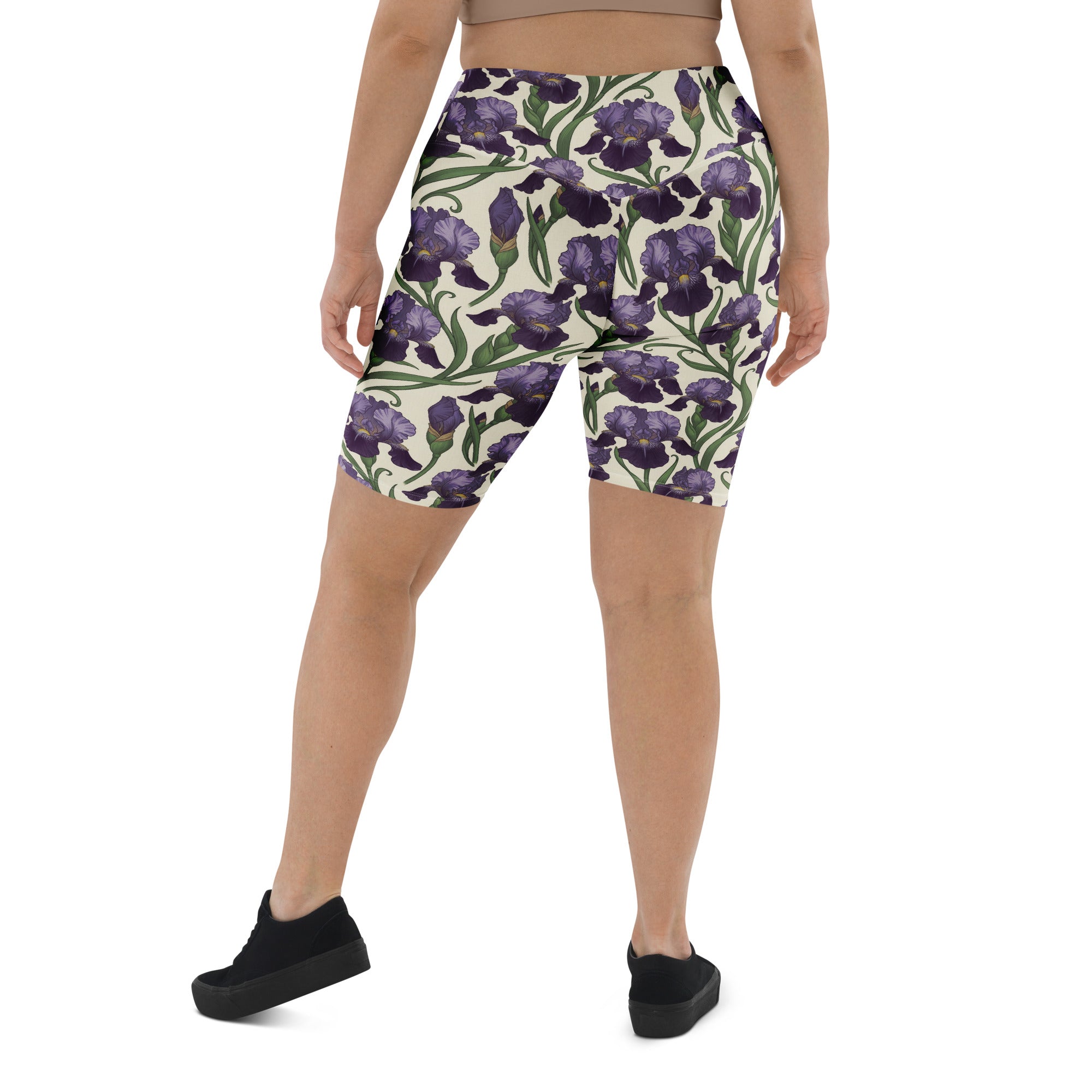 Art Nouveau Iris Bike Shorts | GearBunch