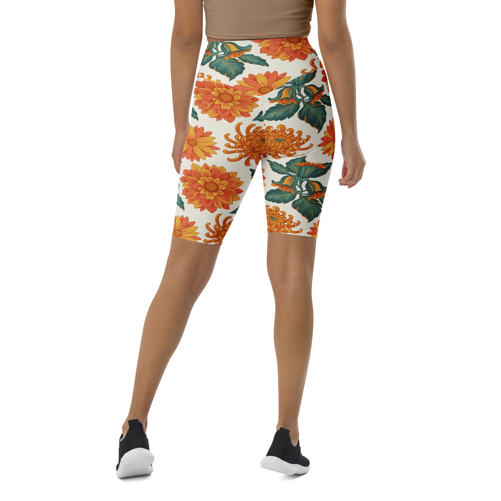 Retro Floral Seventies Bike Shorts | GearBunch