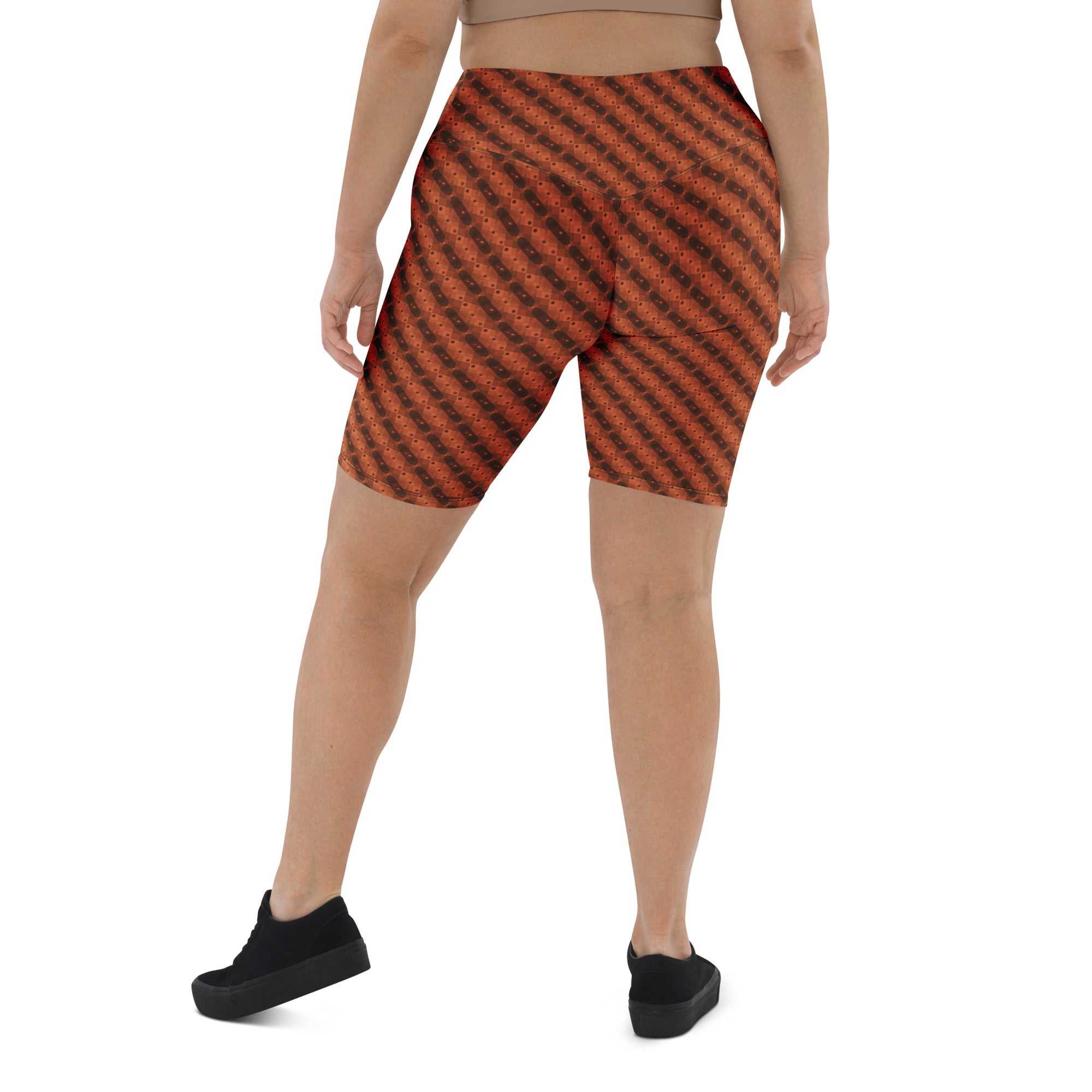 Autumn Gingham Check Bike Shorts | GearBunch
