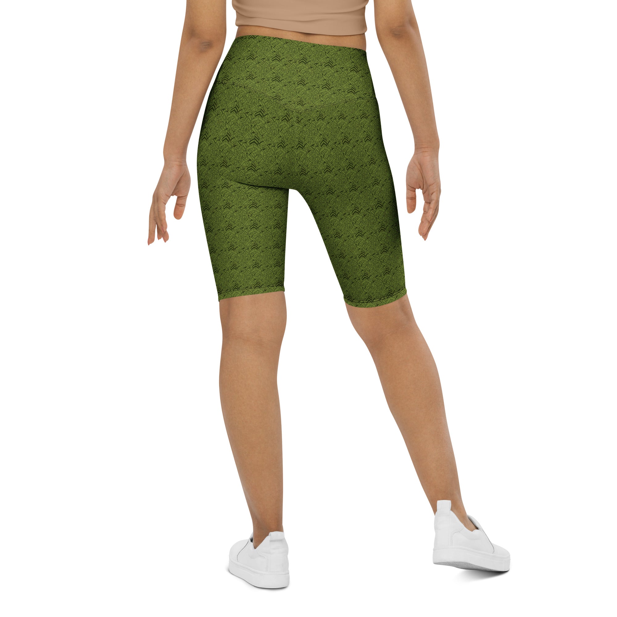 Velvet Olive Green Bike Shorts | GearBunch
