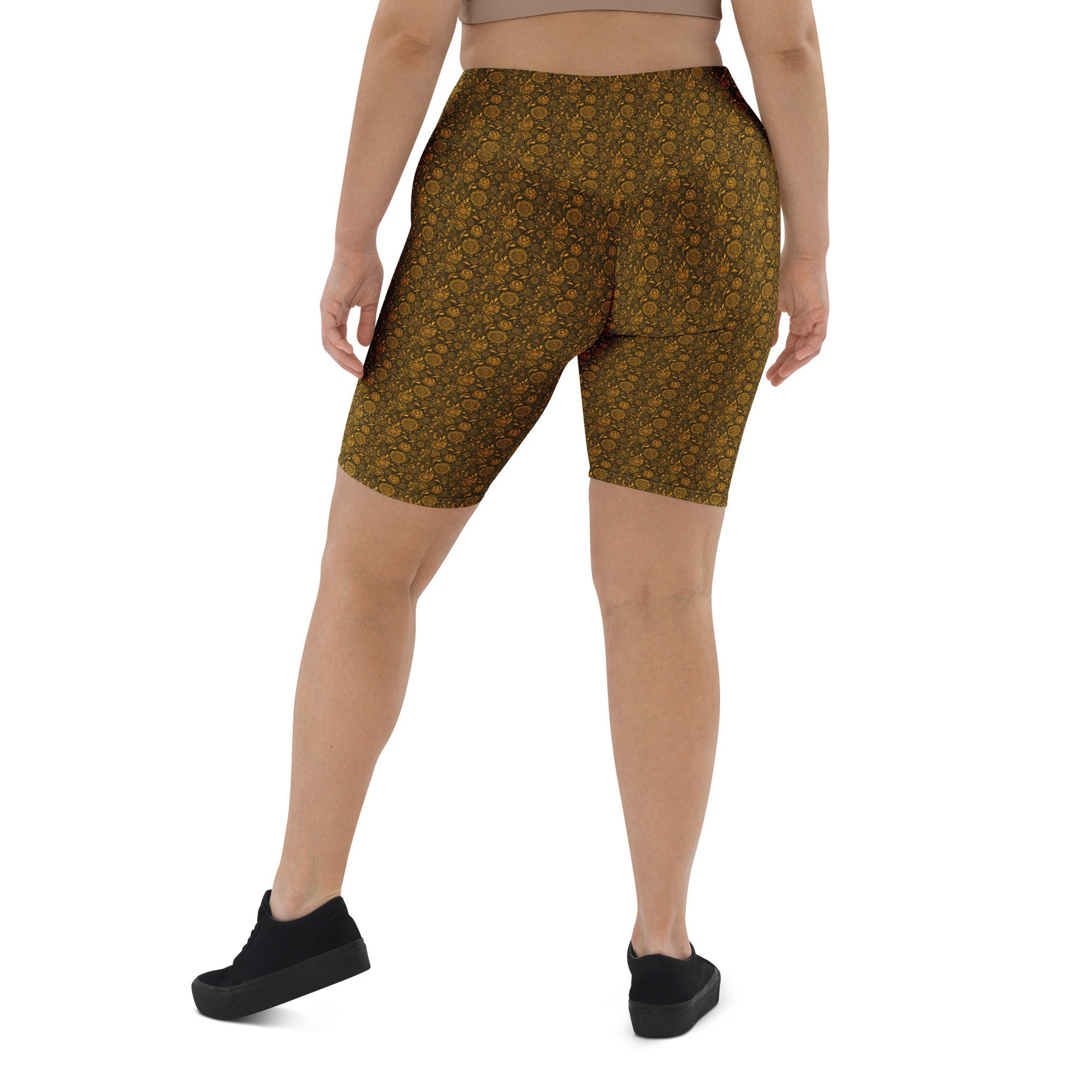Gustav Klimt Floral Bike Shorts | GearBunch