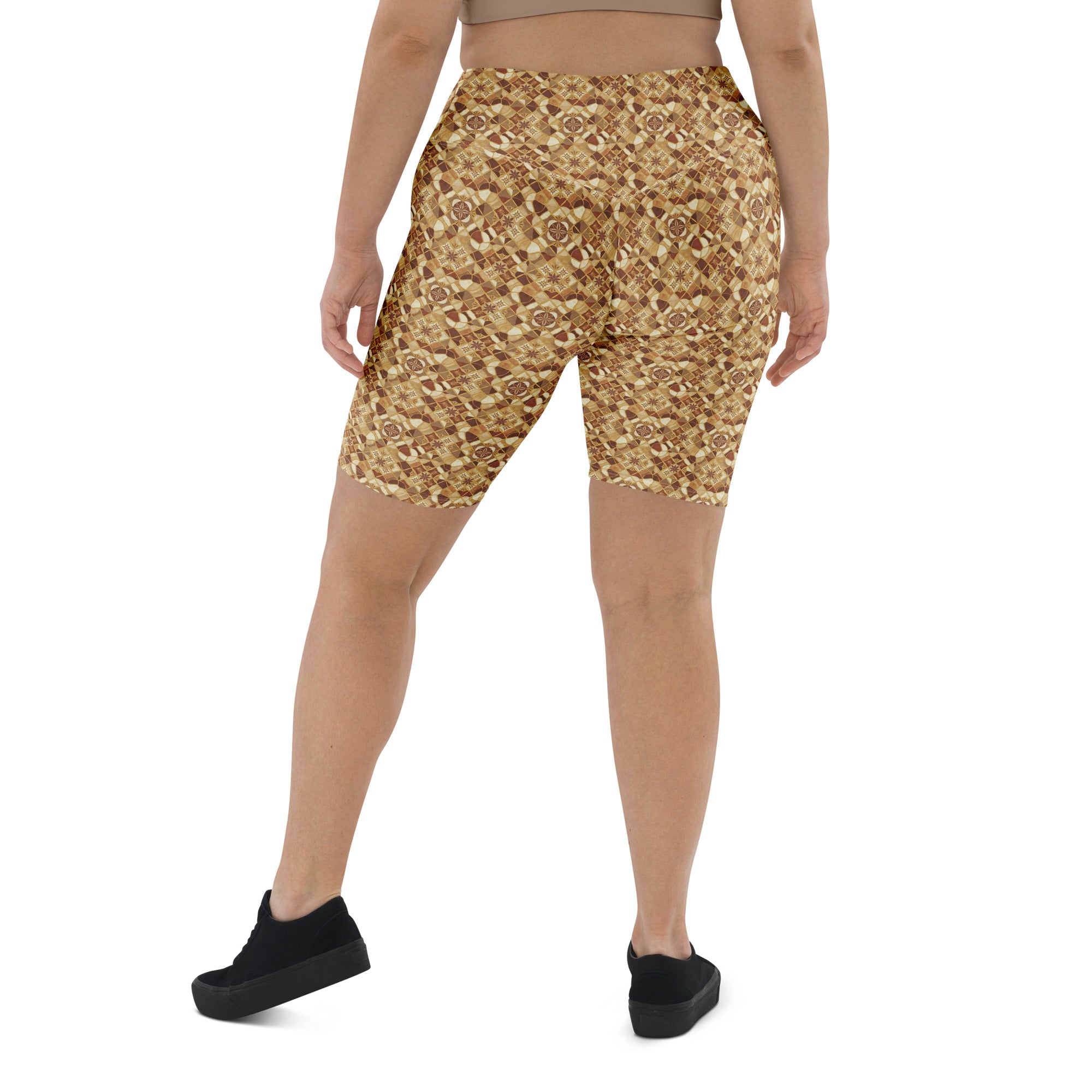 Jerusalem Stone Mosaic Bike Shorts | GearBunch