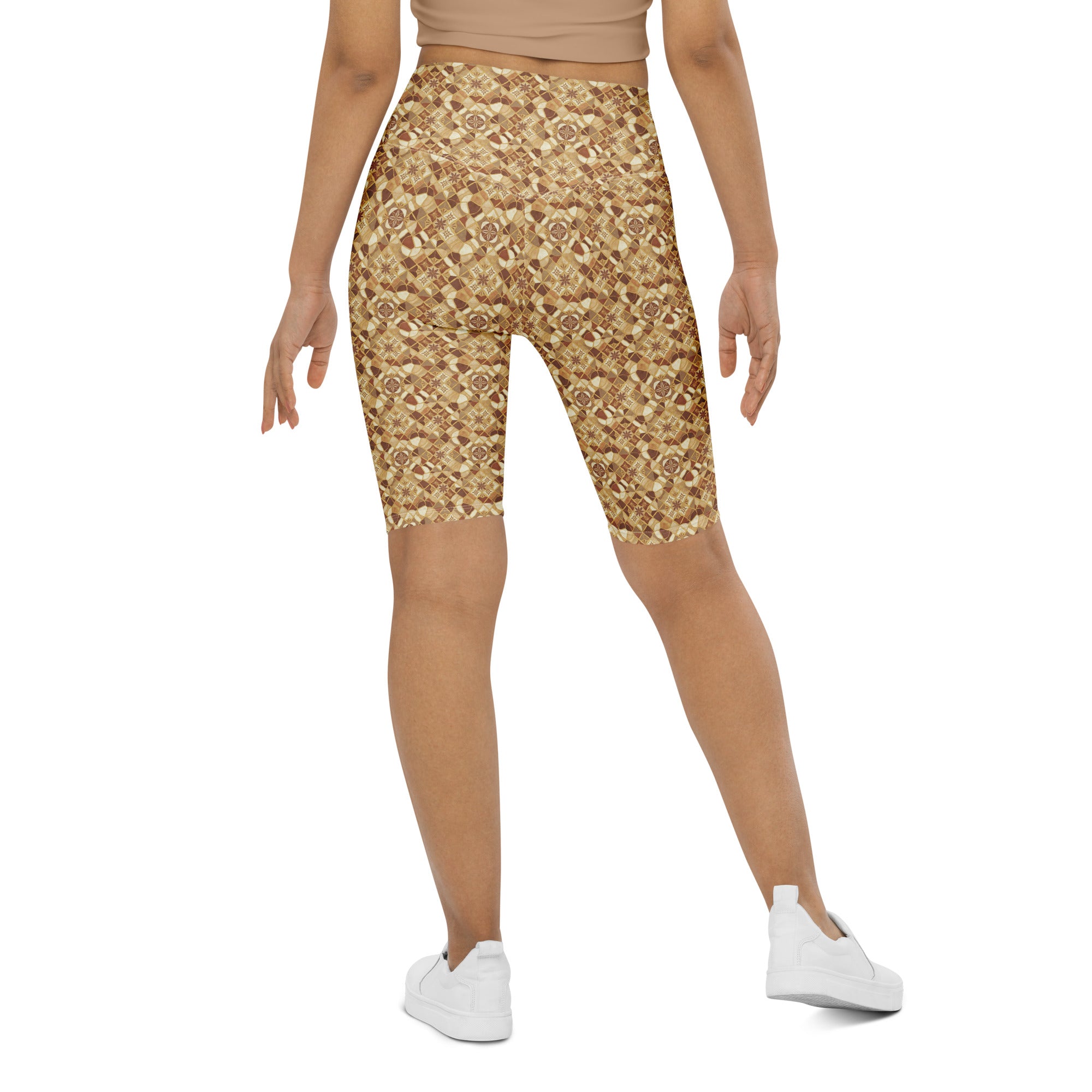 Jerusalem Stone Mosaic Bike Shorts | GearBunch