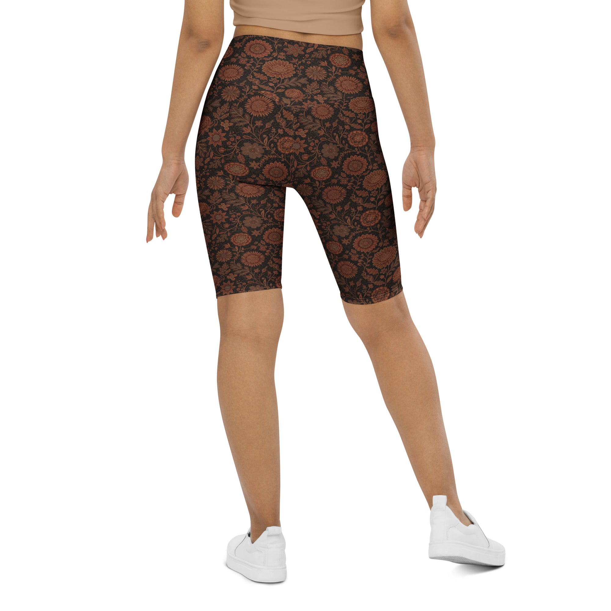 Copper Paillette Baroque Bike Shorts | GearBunch