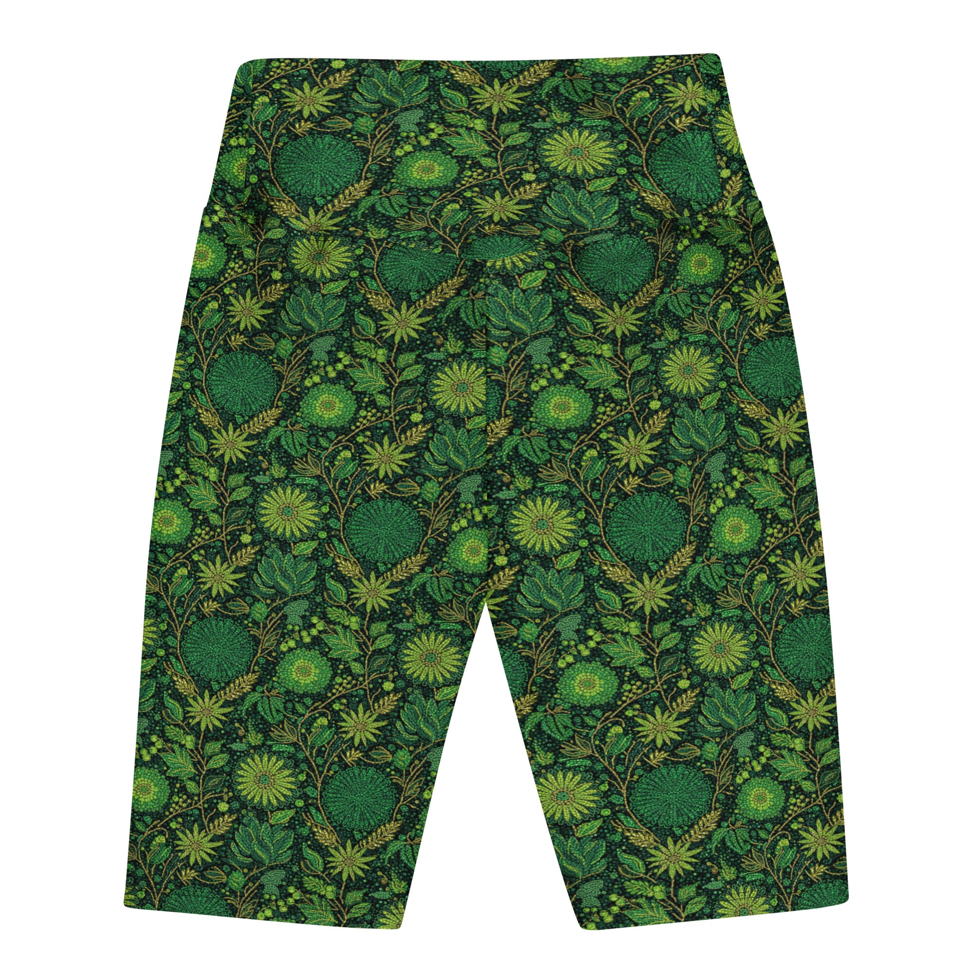 Emerald Paillette Jungle Bike Shorts | GearBunch