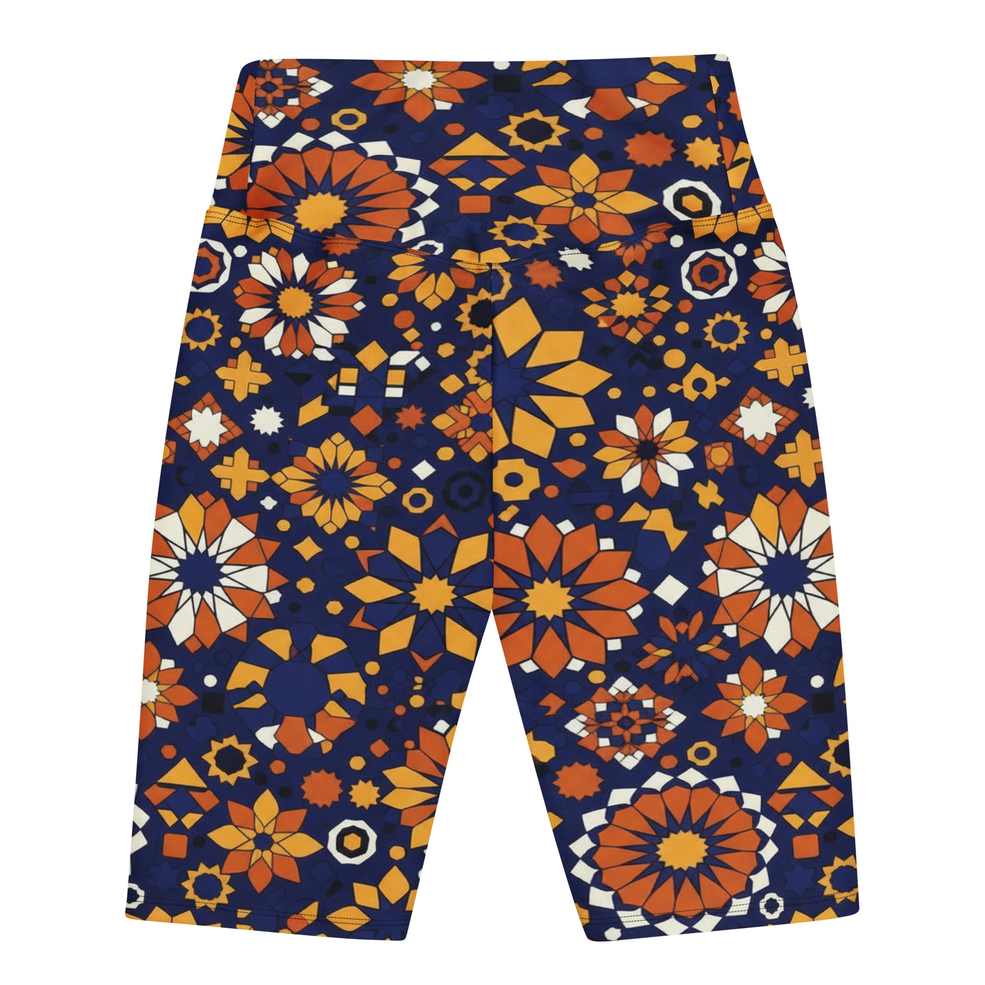 Zellige Indigo Saffron Bike Shorts | GearBunch