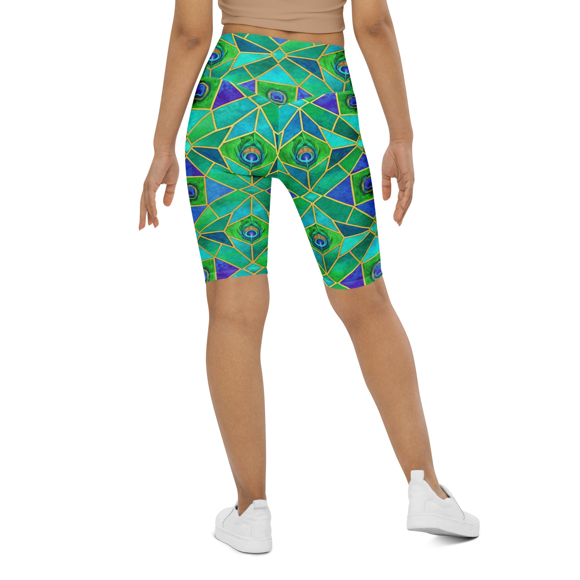 Peacock Plume Bike Shorts | GearBunch