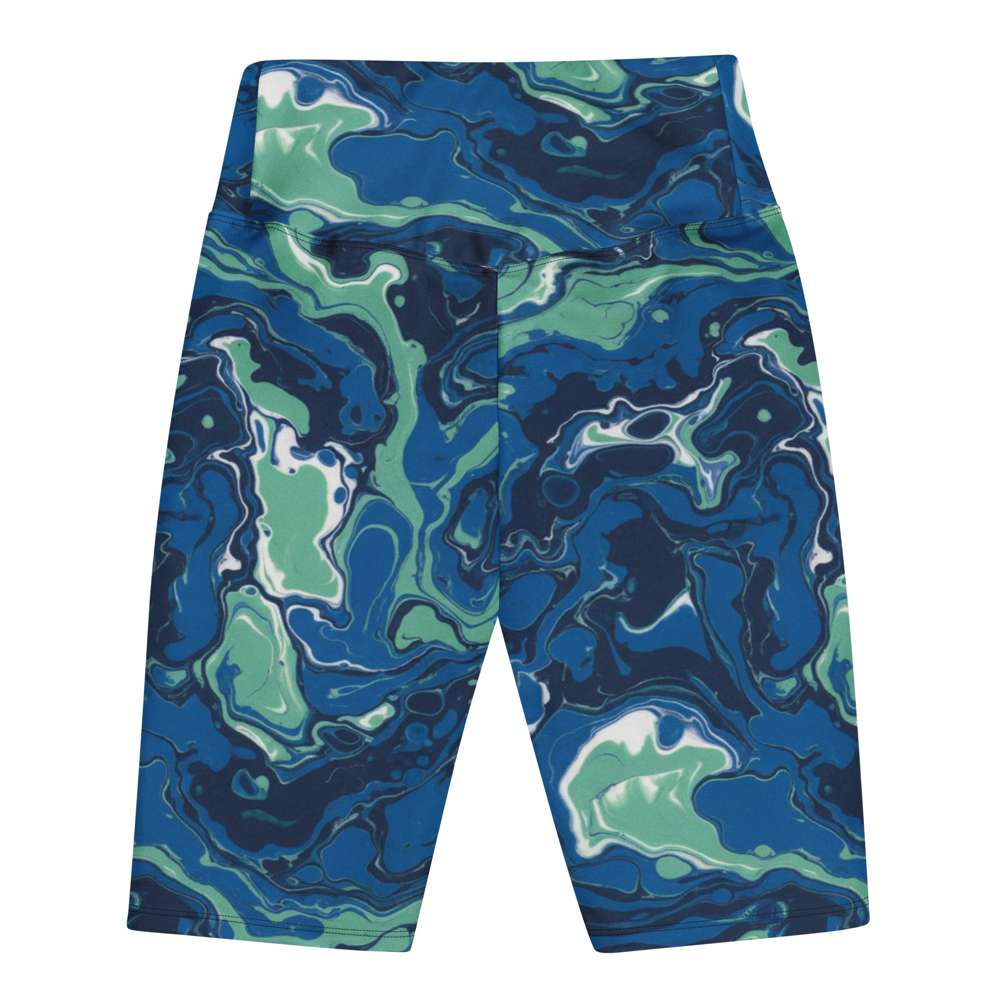 Liquid Marble Ocean Current Bike Shorts | GearBunch
