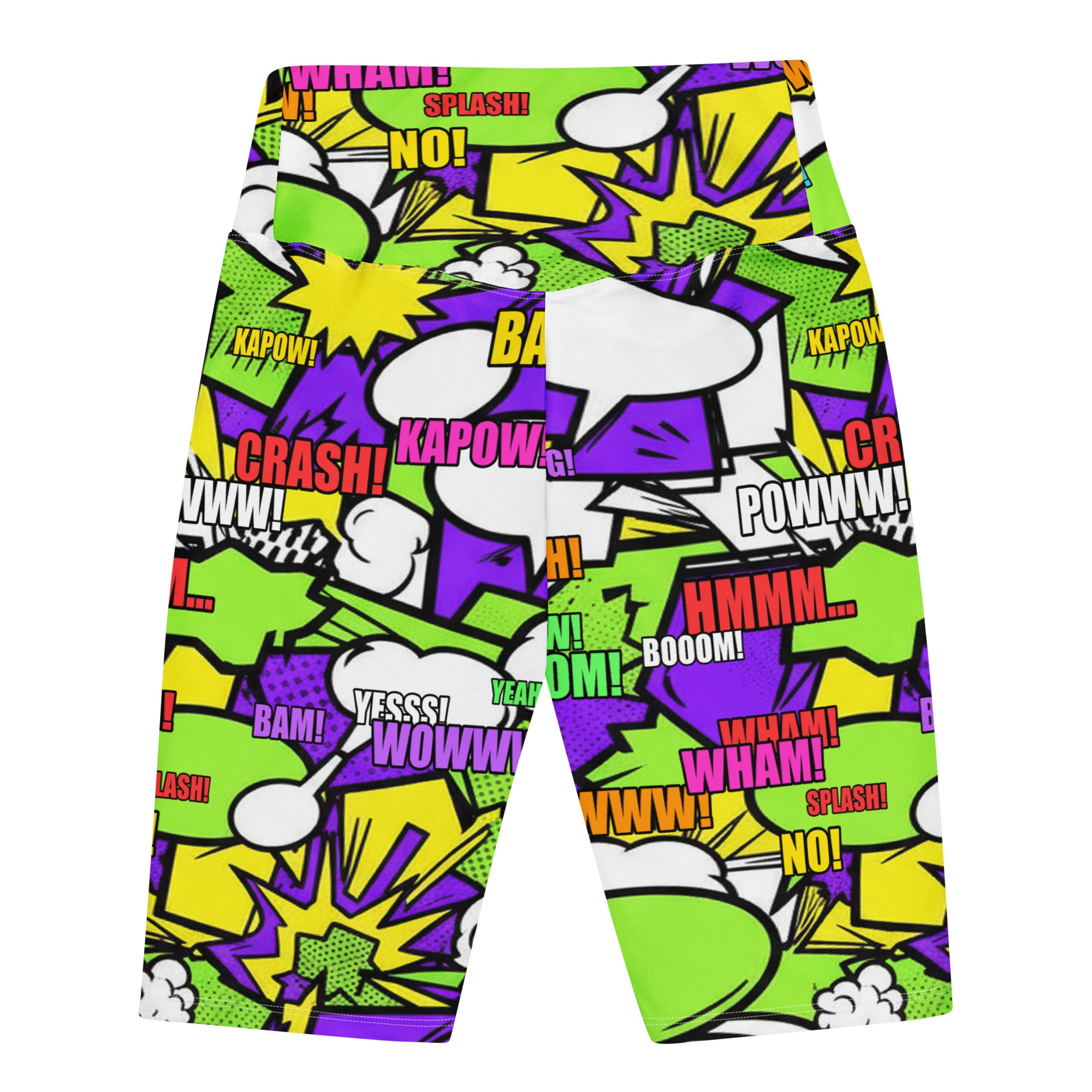 Comic Pop Toxic Green Bike Shorts | GearBunch