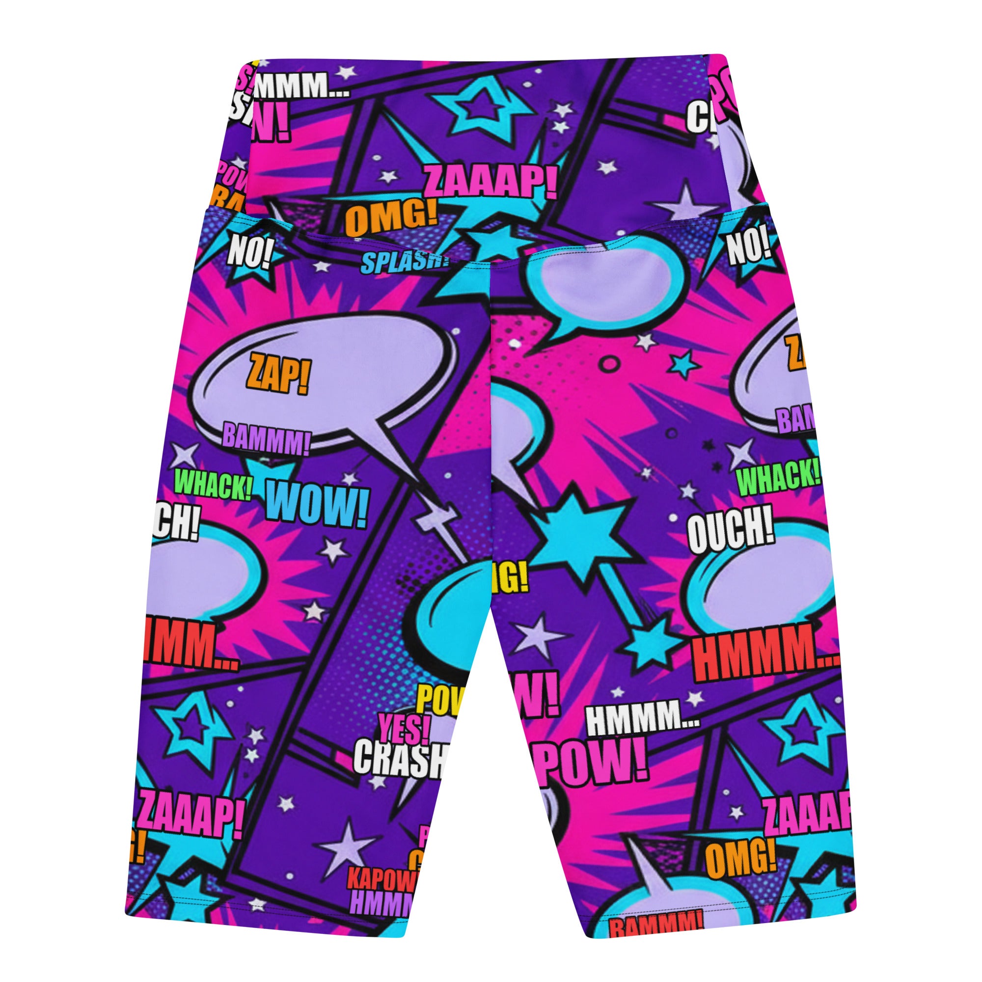 Comic Pop Galaxy Purple Bike Shorts | GearBunch