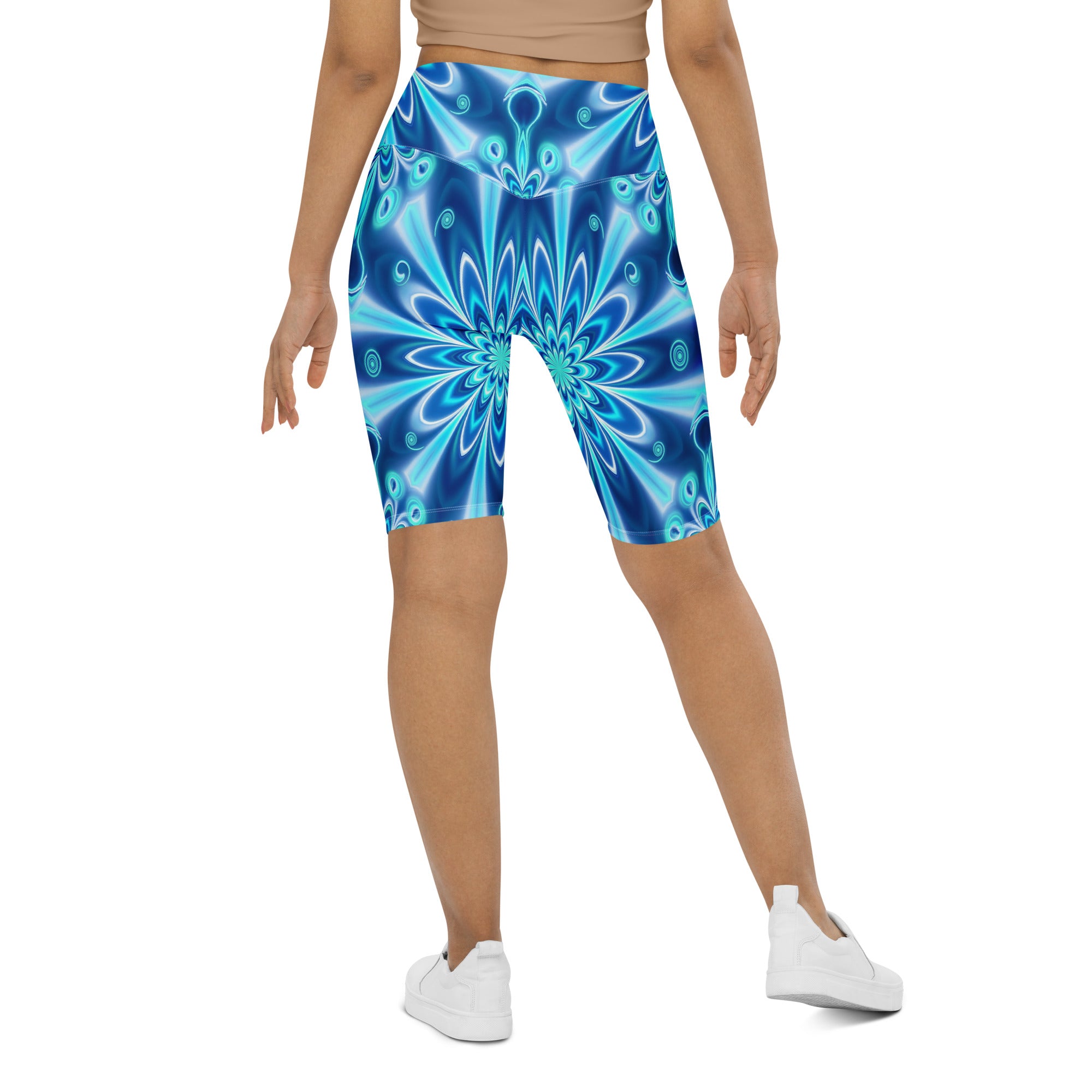 Psychedelic Electric Ocean Bike Shorts | GearBunch