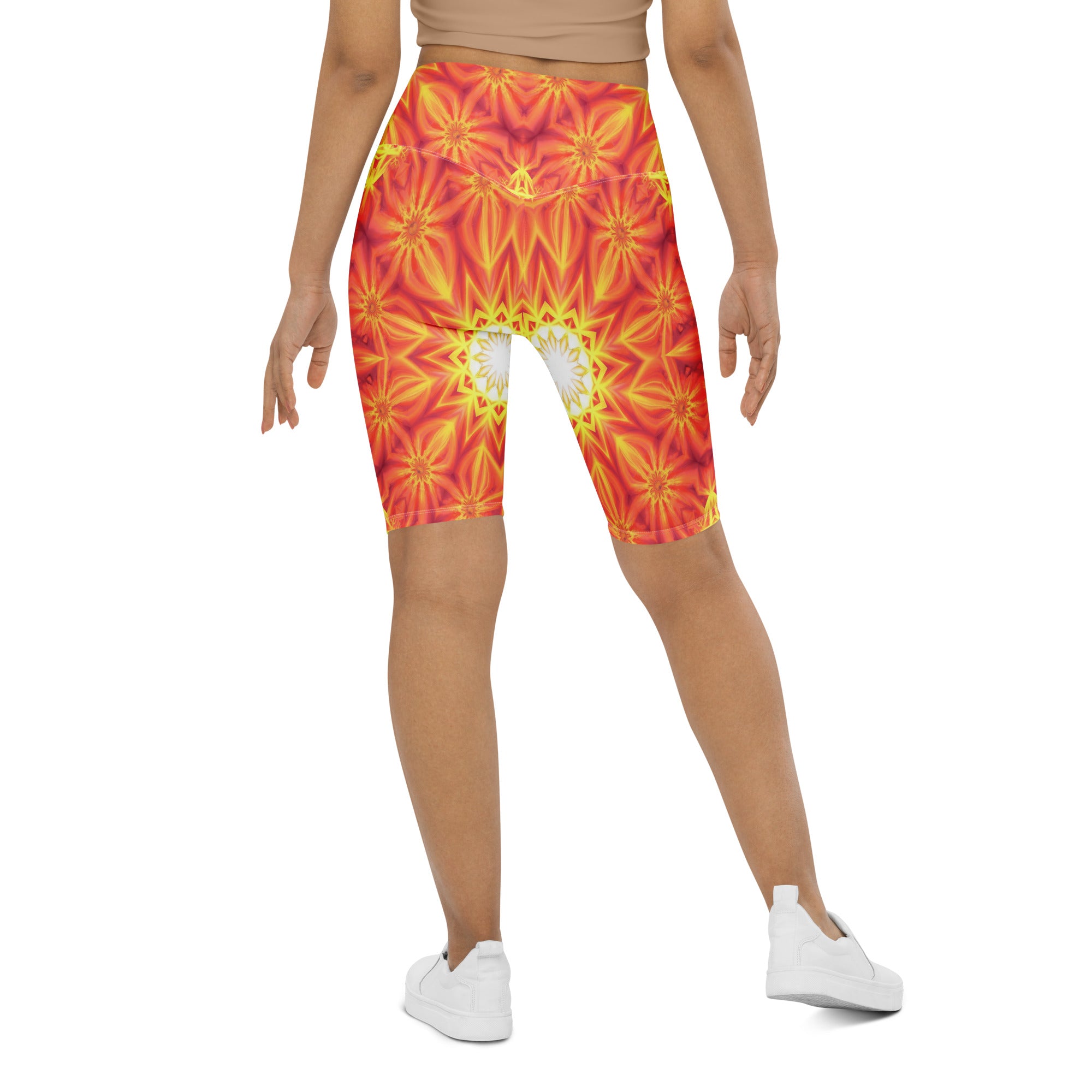 Psychedelic Solar Flare Bike Shorts | GearBunch