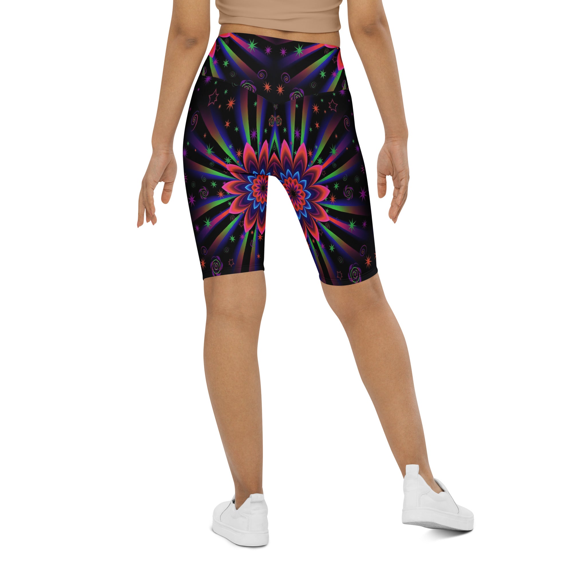 Psychedelic Blacklight Bike Shorts | GearBunch