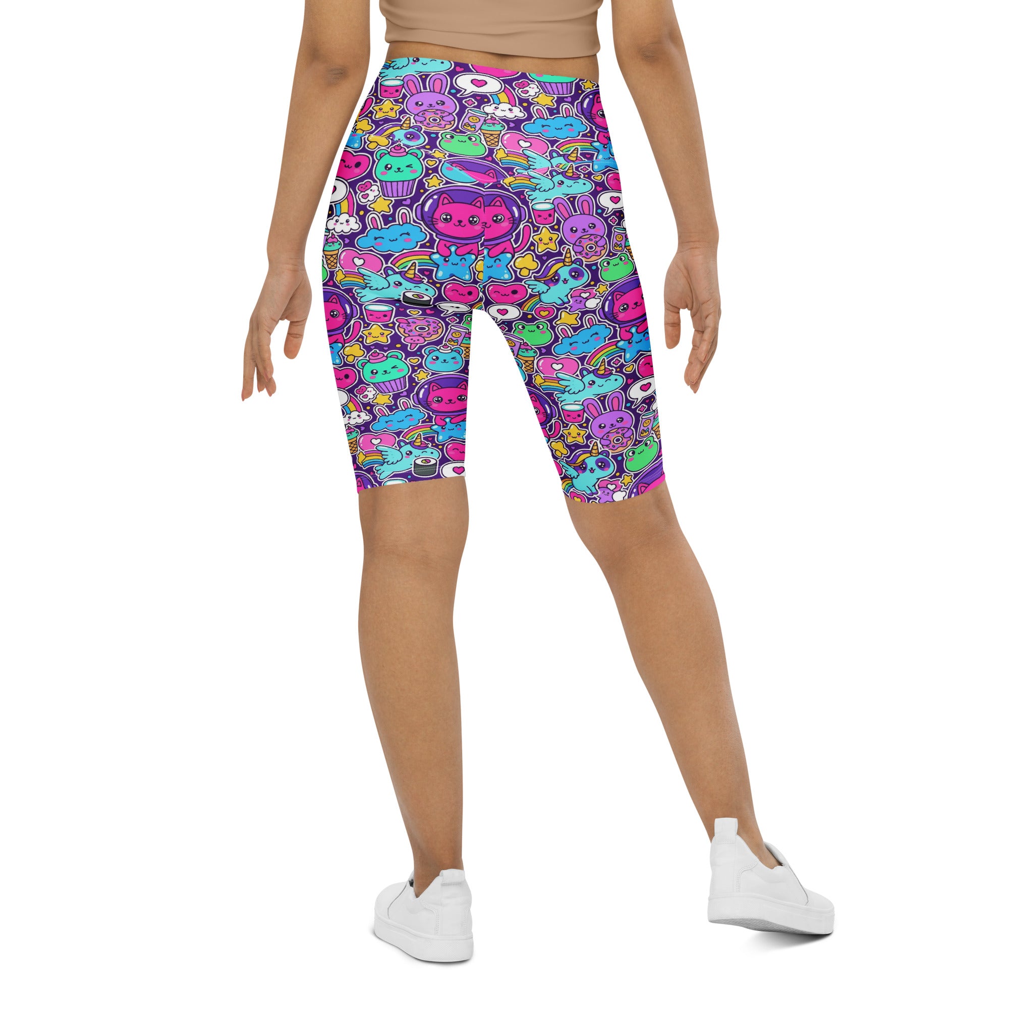 Kawaii Space Cats Bike Shorts | GearBunch