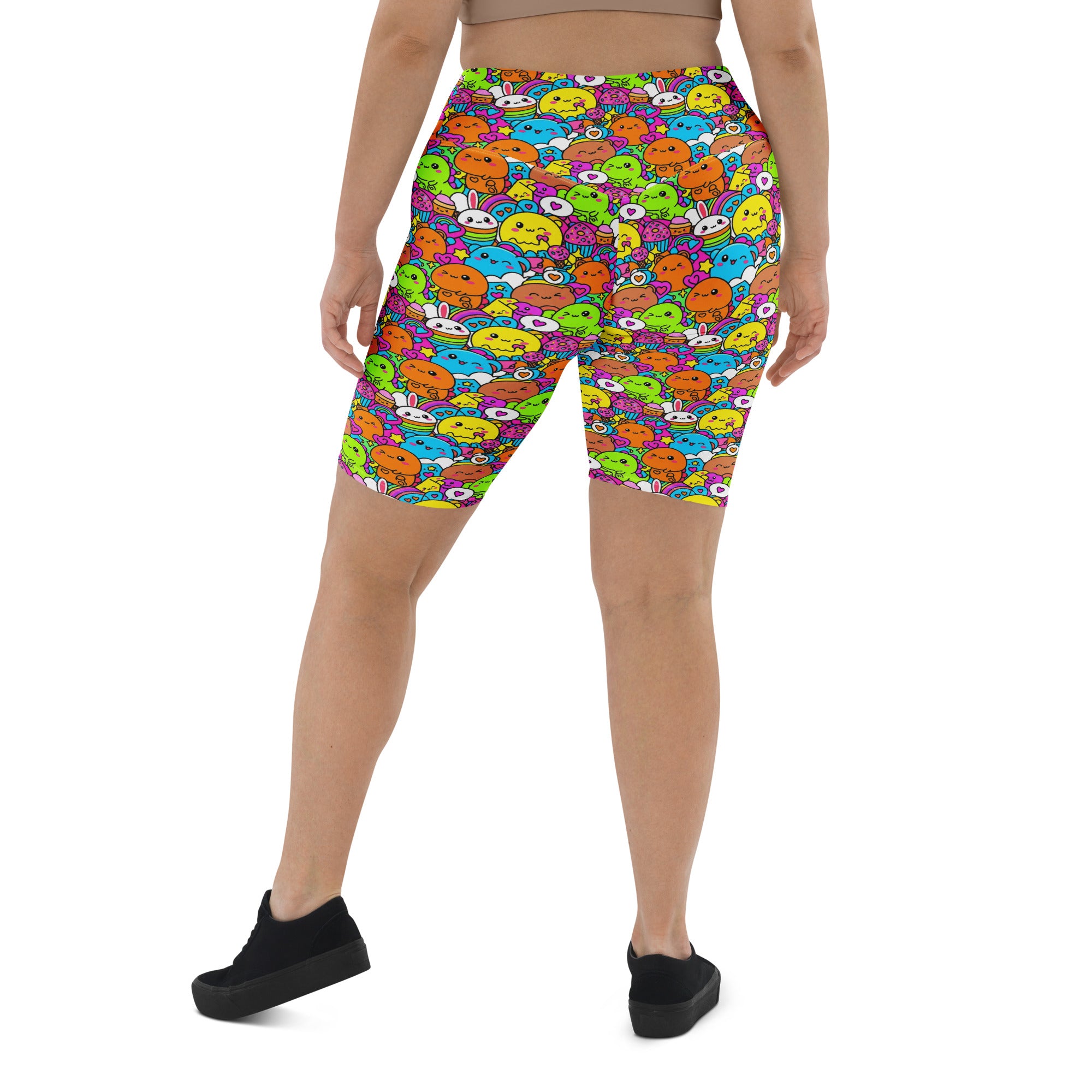 Kawaii Dinosaur Stomp Bike Shorts | GearBunch
