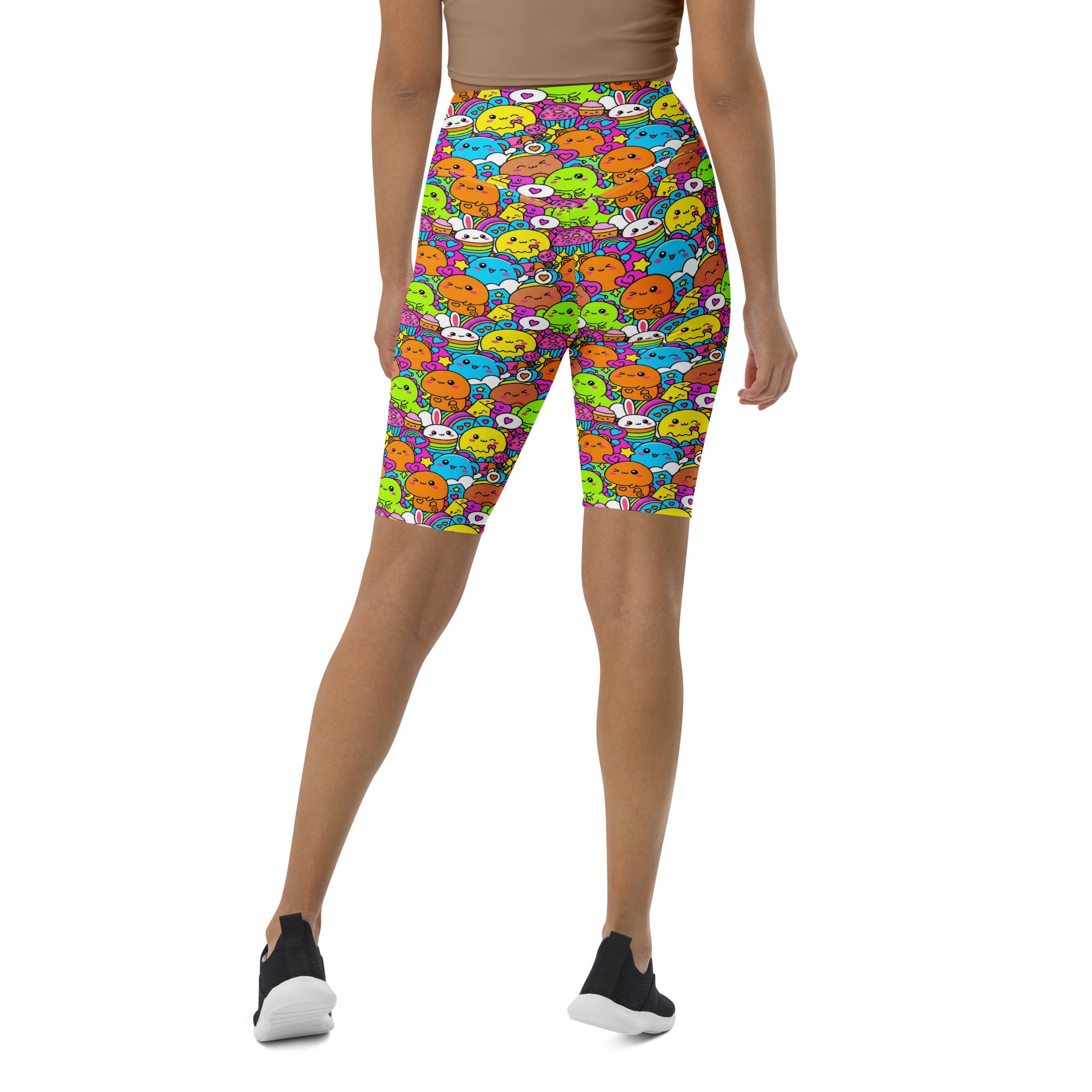 Kawaii Dinosaur Stomp Bike Shorts | GearBunch