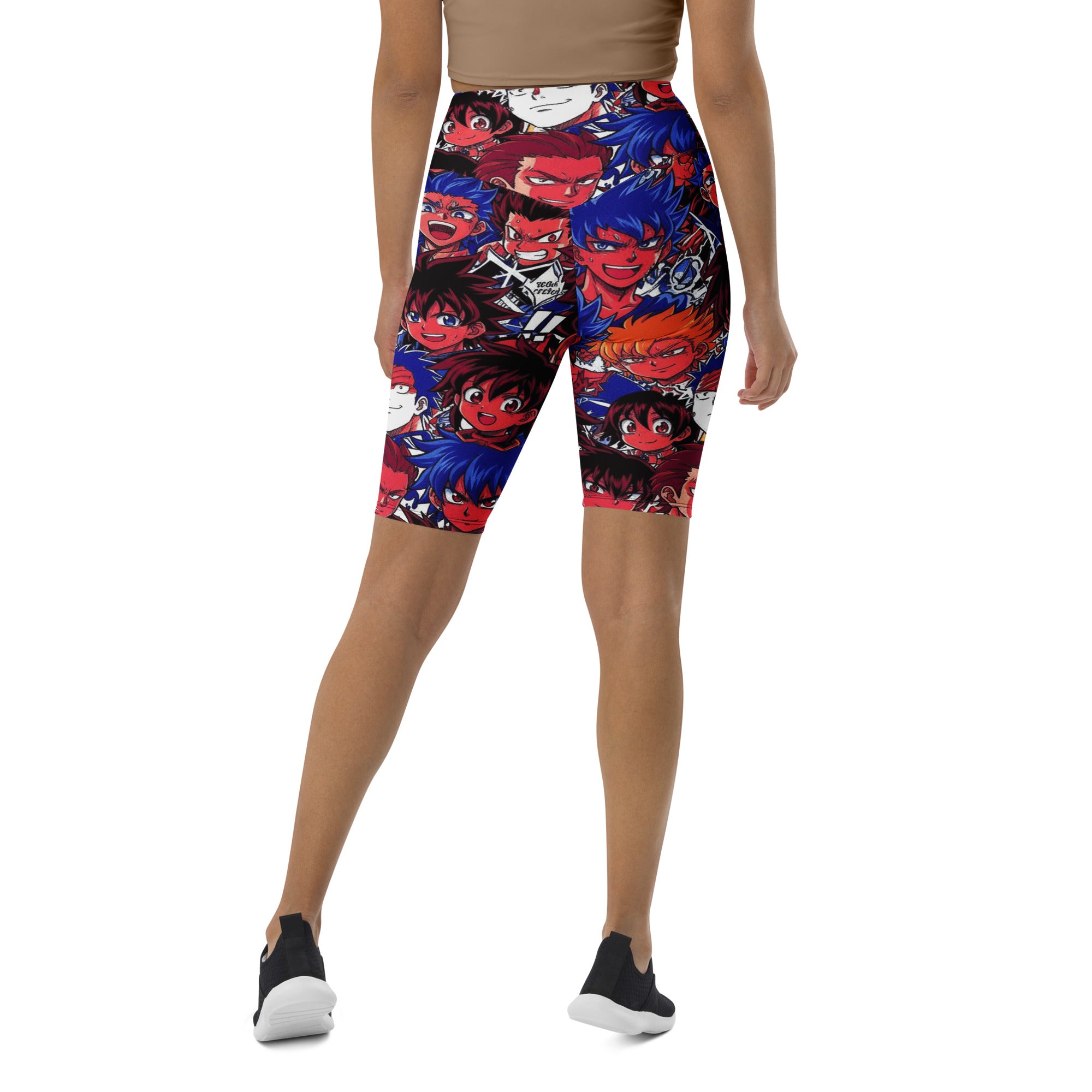 Anime Collage Dark Shonen Bike Shorts | GearBunch
