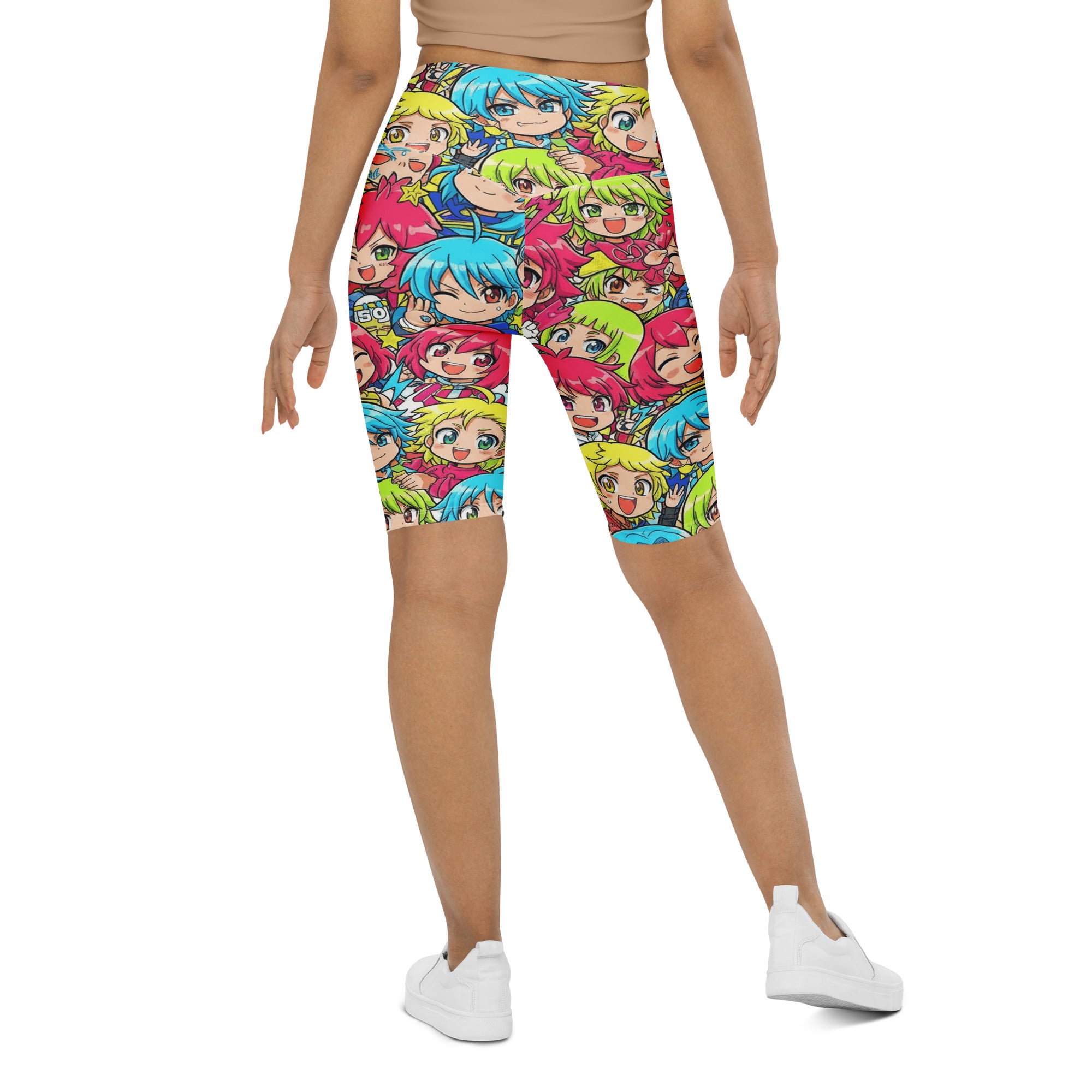 Anime Collage Chibi Party Bike Shorts | GearBunch
